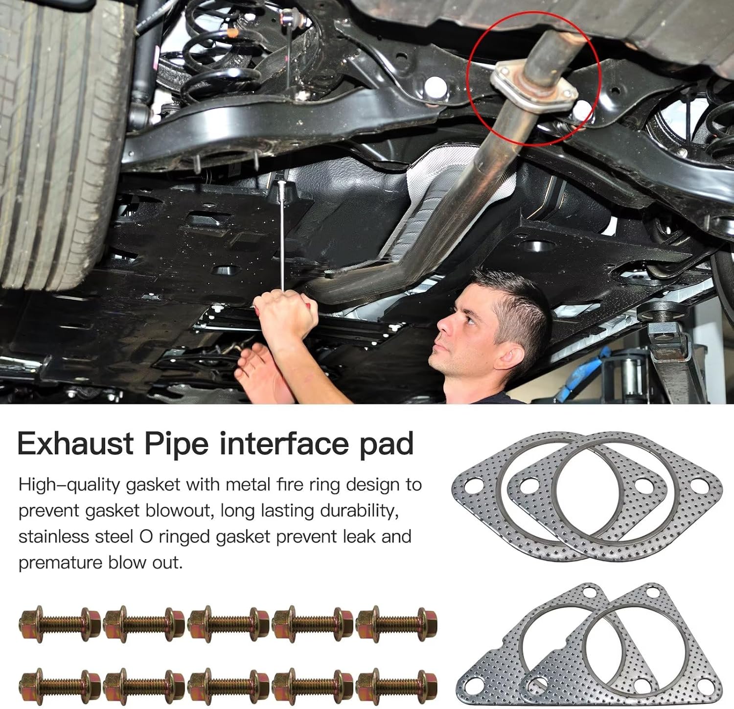 Gxcdizx Kit de tornillos de junta de escape de motor para Infiniti Q50 RWD 370z RWDAWD G37