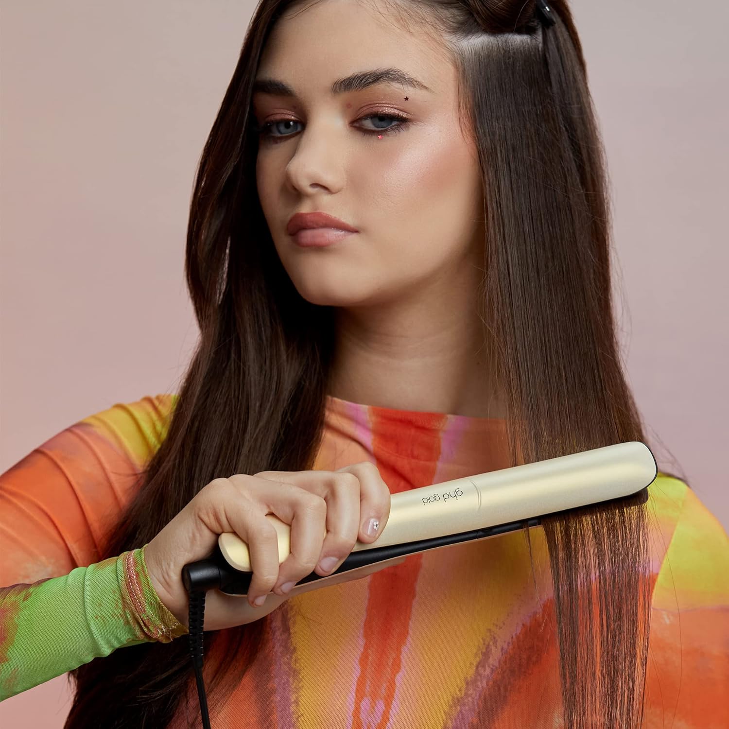 ghd Gold Styler – Plancha plana de 1 pulgada, alisadora de pelo, plancha plana de cerámica, peinadora profesional