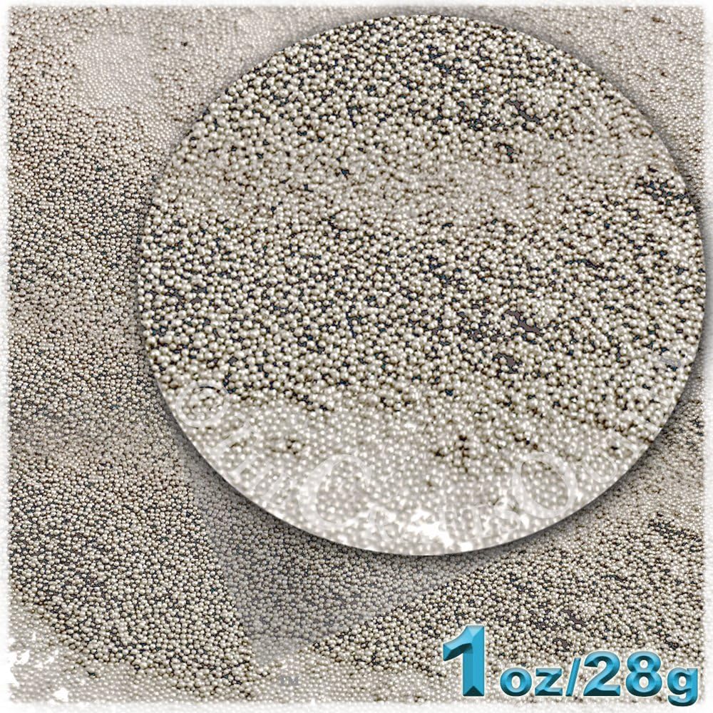 The Crafts Outlet Acabado Opaco, Vidrio, Microperlas 0.024 in, Ideal para Caviar, Perla Opaco