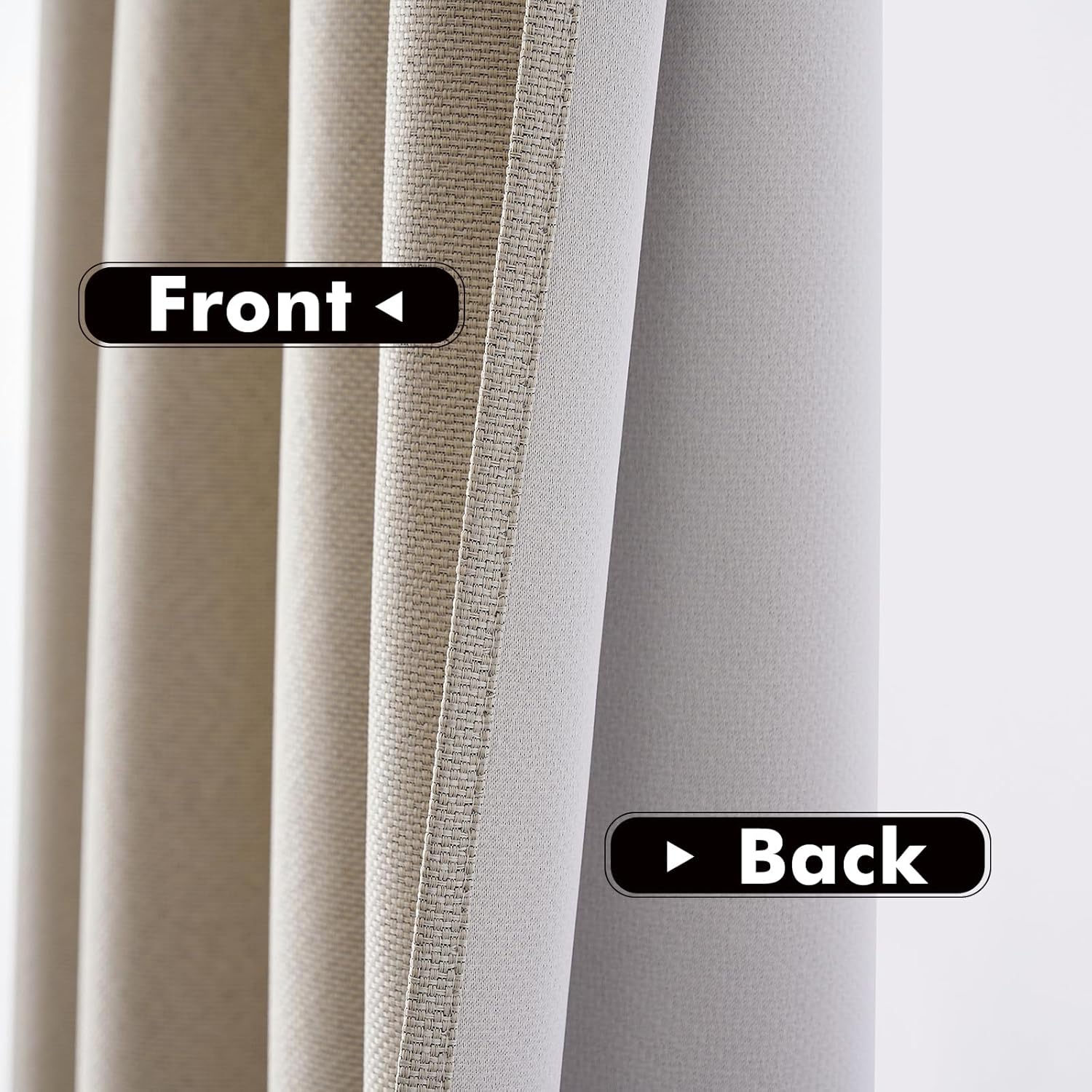 MIULEE Cortinas con textura de lino de 84 pulgadas de largo, paneles de cortina para dormitoriosala de estar, cortinas opacas con aislamiento