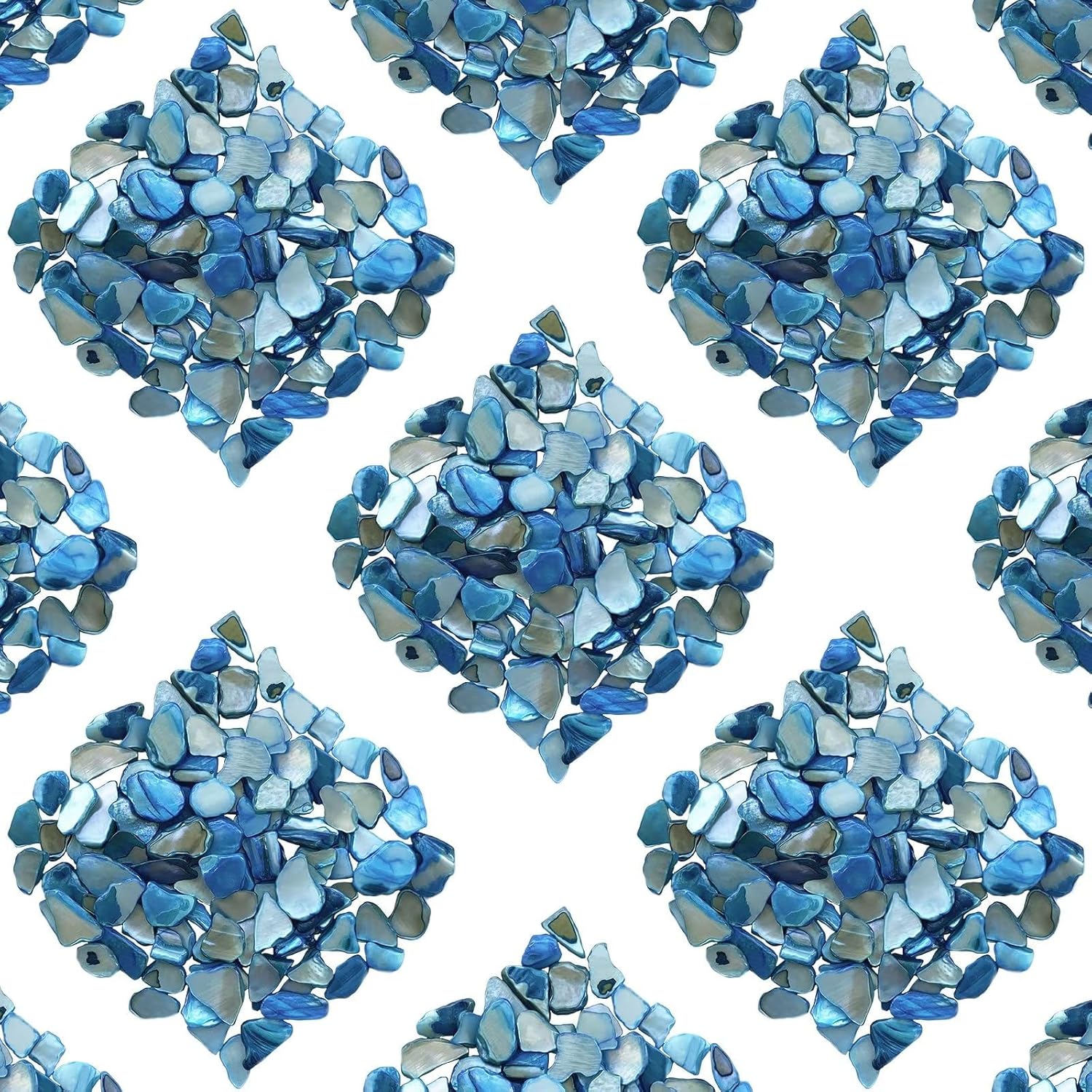 Chips de conchas trituradas naturales para manualidades, 4 libras de conchas de nácar azul claro, piezas para bricolaje, decoración del hogar (azul