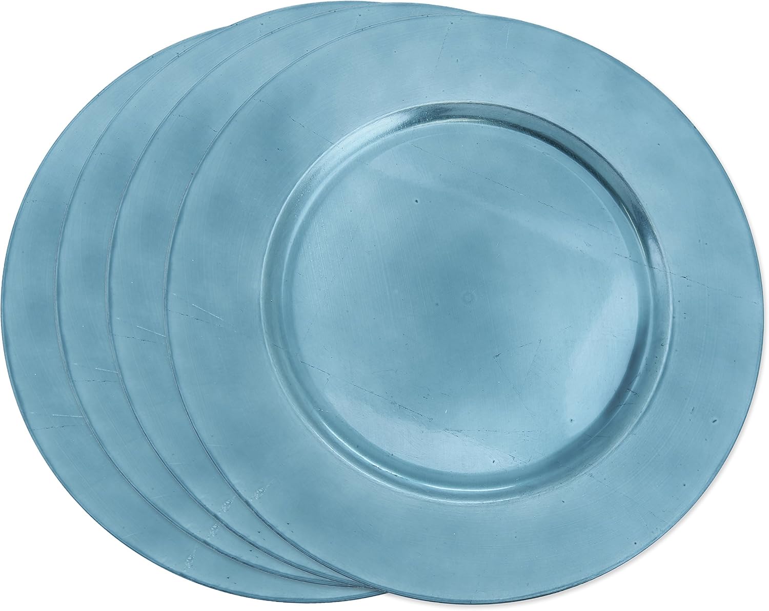 SARO LIFESTYLE Placas de carga con diseño clásico (juego de 4) verde azulado
