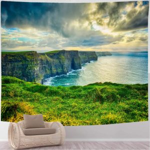 GRETIFY Tapiz Irlanda para dormitorio, magníficos acantilados de Moher, Irlanda en invierno, decoración de pared para colgar en la pared para sala GRETIFY Tapiz Irlanda para dormitorio, magníficos acantilados de Moher, Irlanda en invierno, decoración de pared para colgar en la pared para sala