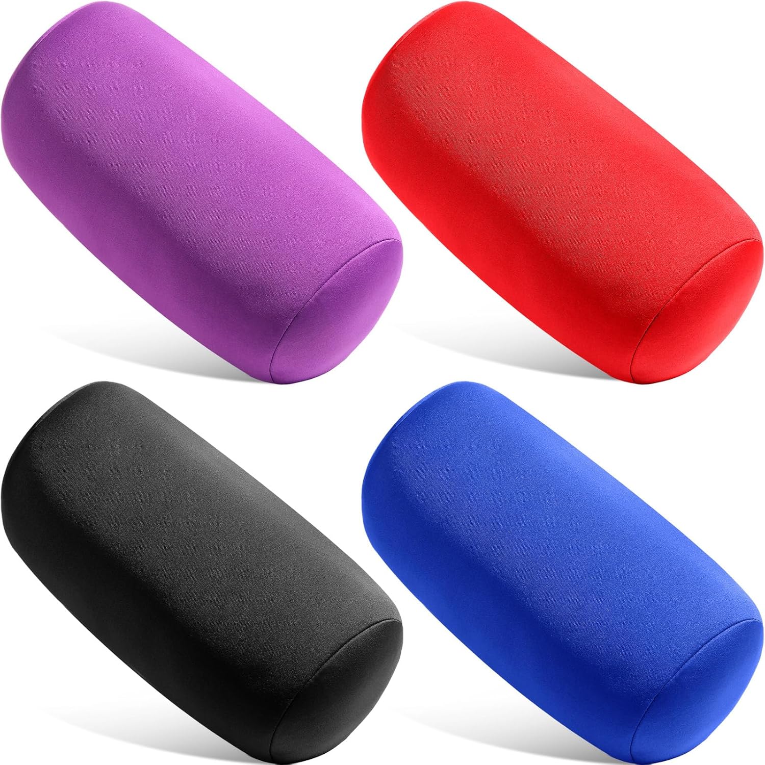 4 almohadas cilíndricas de microperlas para el cuello, almohada cilíndrica de tubo suave y blando, para dormir, sofá, cama, hogar, viajes, cabeza,