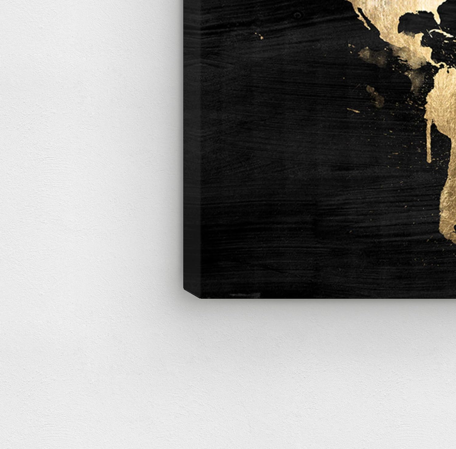 Oliver Gal Mapamundi Gold – Lienzo decorativo para pared, diseño de mapas