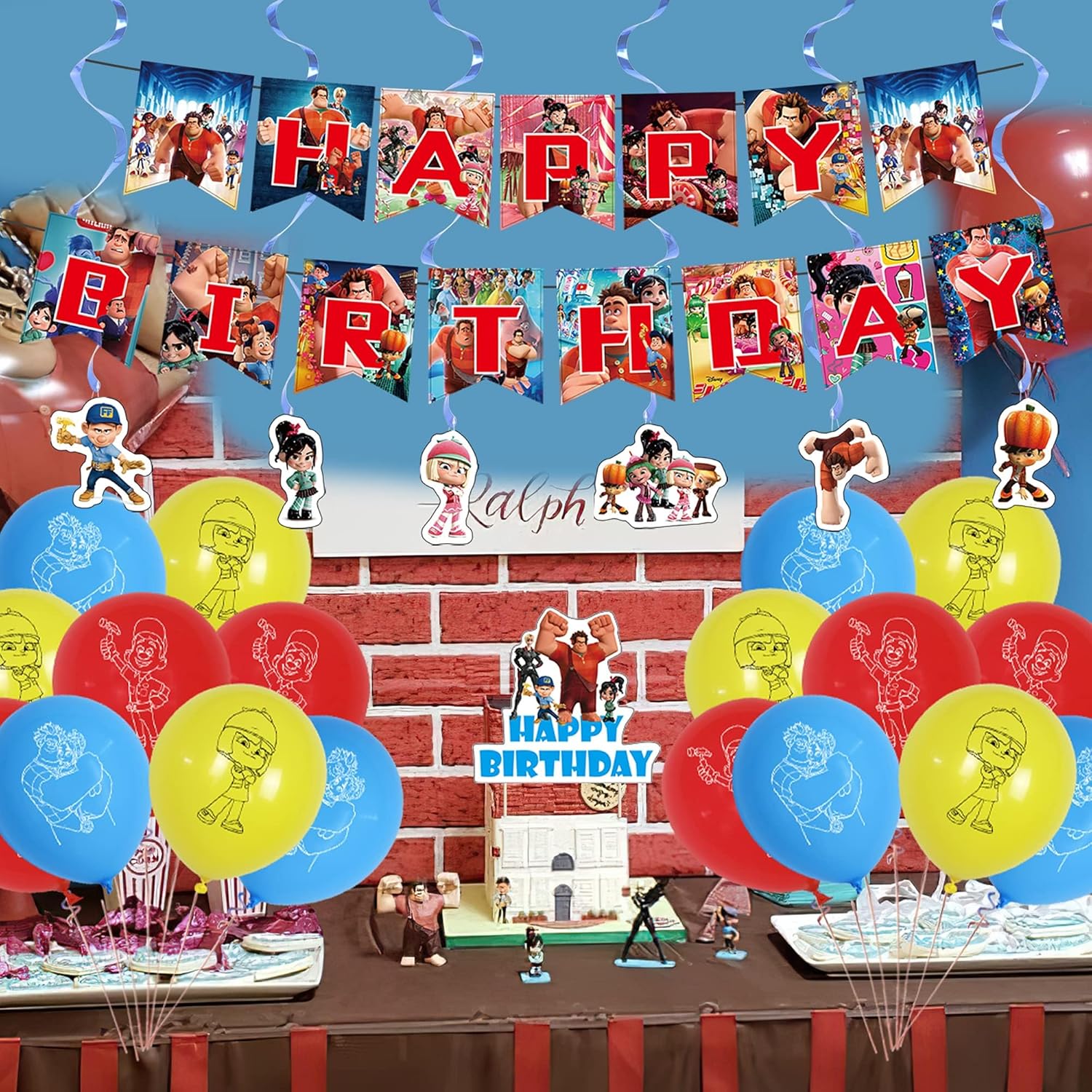 Wreck it Ralph – Suministros de fiesta de cumpleaños, Wreck-It Ralph 2, decoraciones de fiesta de Wreck-It Ralph para niños, recuerdos de fiesta de