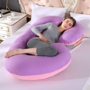 KFUN Almohada de embarazo de cuerpo completo, almohada de maternidad en forma de C para mujeres embarazadas, funda desmontable, soporte para KFUN Almohada de embarazo de cuerpo completo, almohada de maternidad en forma de C para mujeres embarazadas, funda desmontable, soporte para