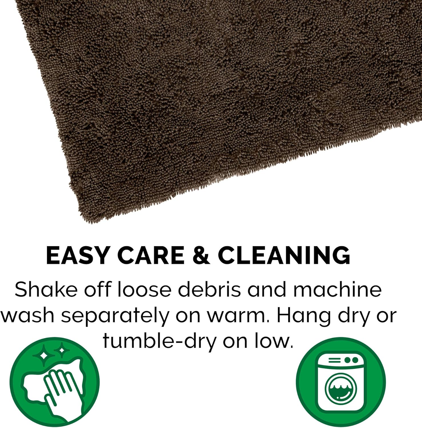 Tapete de cama Furhaven para mascotas como perros y gatos  Alfombra para comida y toalla de baño de gamuza y felpilla absorbente para patas sucias,