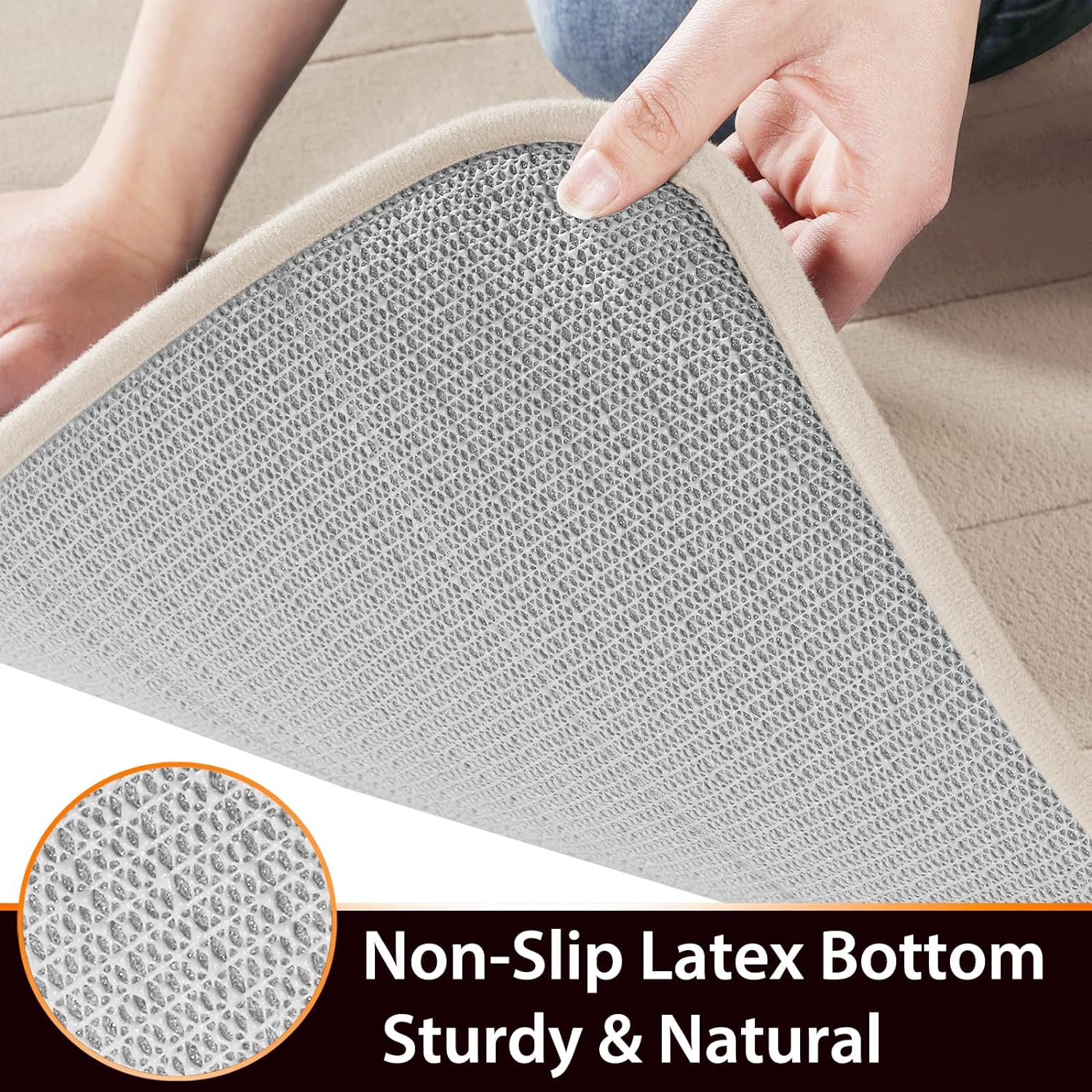 Yimobra 3 Pieces Memory Foam Bath Mat Sets, 44.1×24 + 31.5×19.8 and U-Shaped for Bathroom Rugs, Toilet Mats, Non-Slip, Soft Comfortable, Water