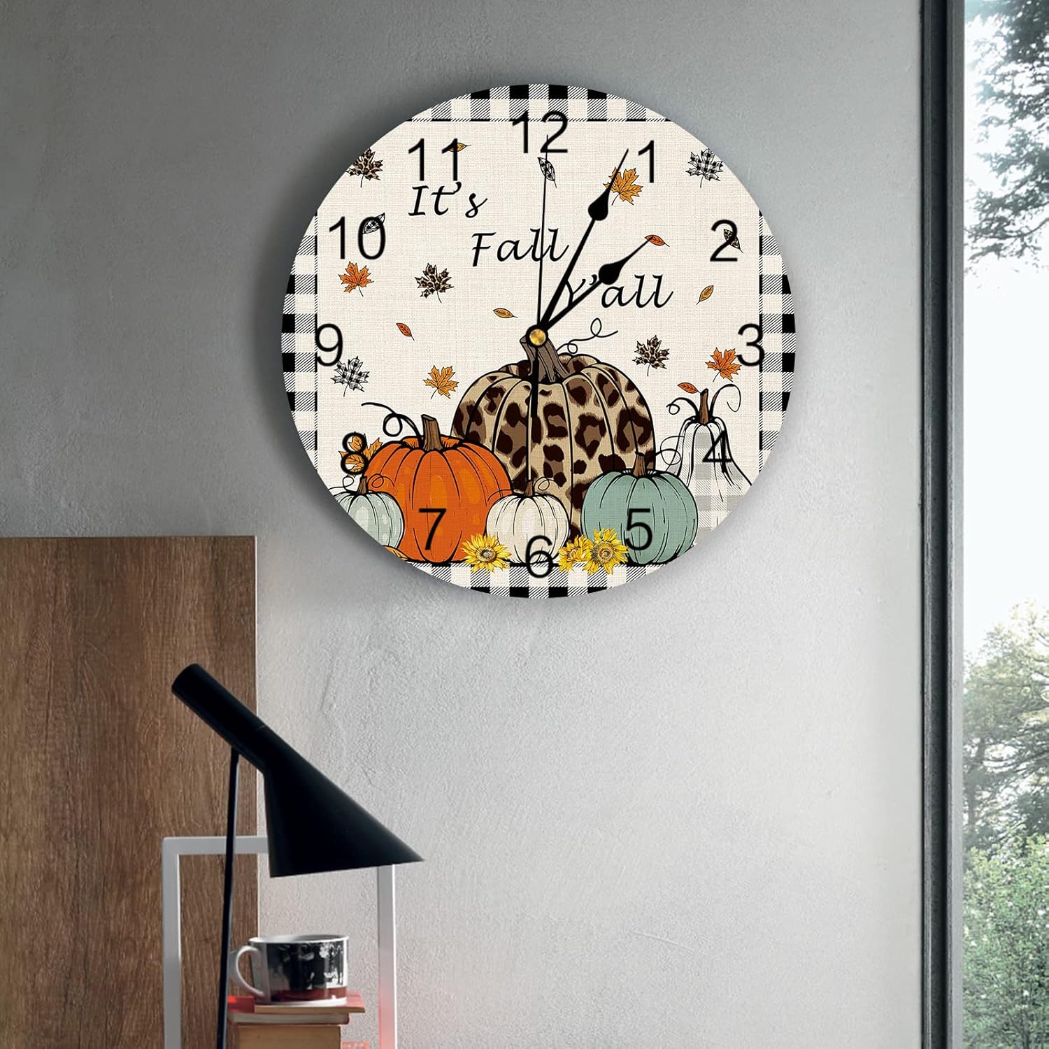 Silent – Reloj de pared decorativo sin tictac para cocina, dormitorio, baño, oficina, sala de estar, hogar, funciona con pilas, 10 pulgadas de
