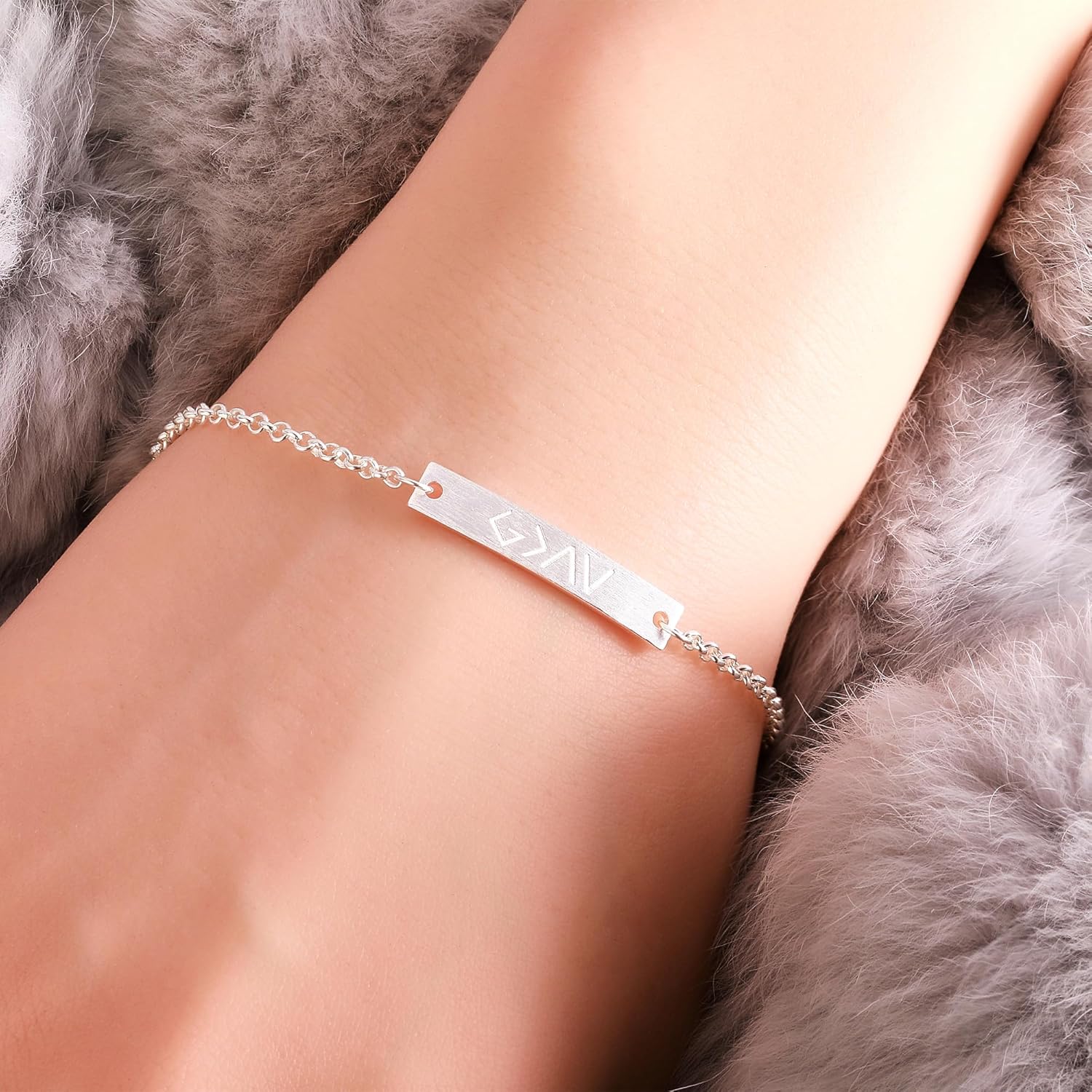 God is Greater Than The Highs and Lows Bracelet for Women, Bible Verse Bracelets, 925 Sterling Silver Bracelets for Women, Little Words Project