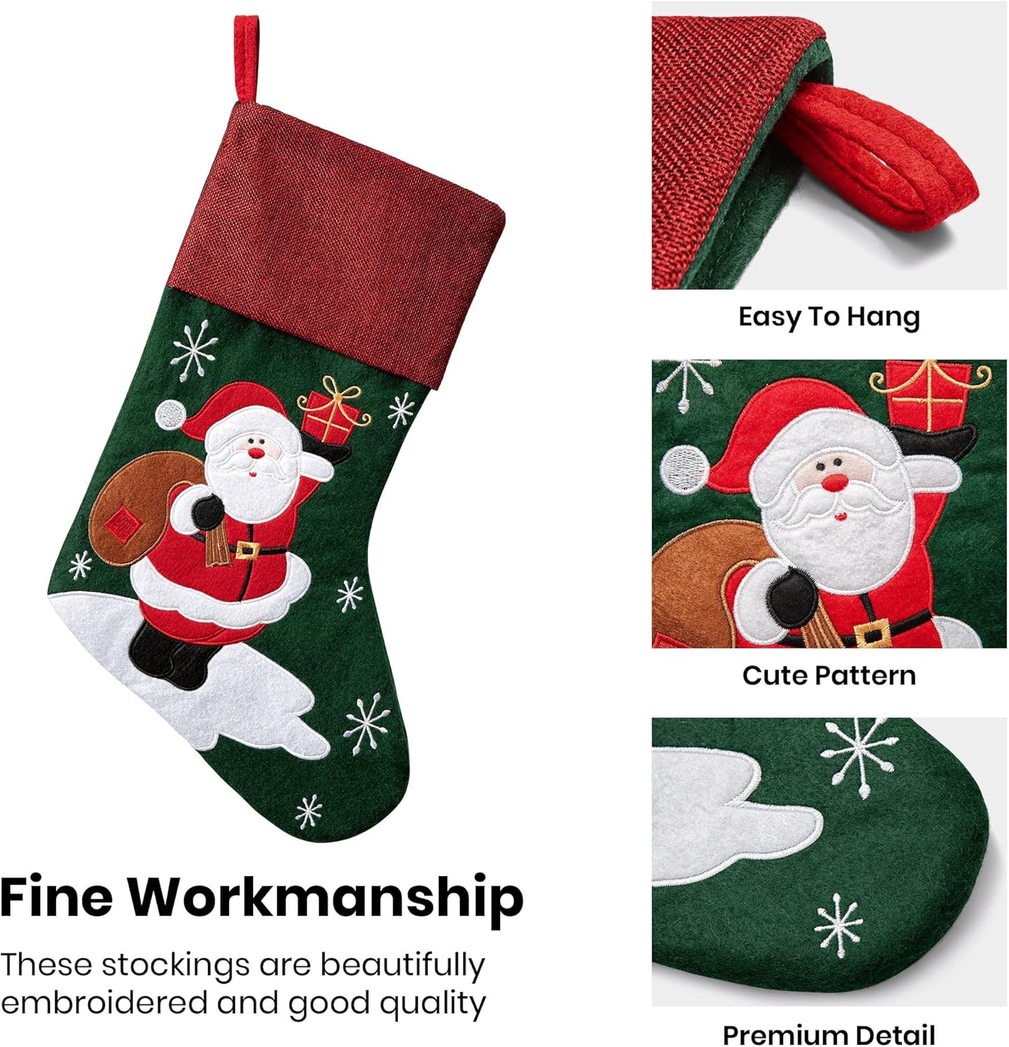 Medias de Navidad personalizadas con nombres para decoración de Navidad, adornos de Papá Noel