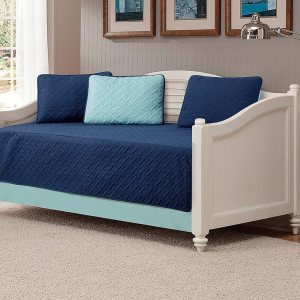 Linen Plus 5 piezas funda para sofá cama sólida en relieve (azul marinoazul claro) Linen Plus 5 piezas funda para sofá cama sólida en relieve (azul marinoazul claro)