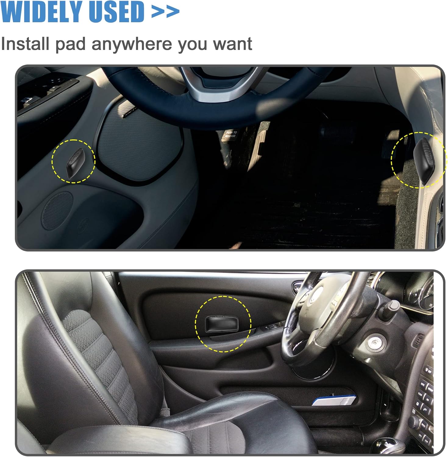 X AUTOHAUX Universal Car Center Console Rodilla Pierna Cojín Cojín de Cuero Sintético Reposabrazos de Coche Cubierta de Rodilla Soporte 7.1×3.1×1.3