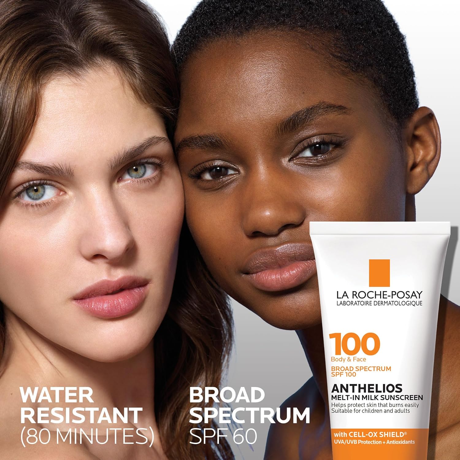 La Roche-Posay Anthelios Melt-In Milk Protector solar SPF 100  Protector solar para cuerpo y cara  SPF de amplio espectro + antioxidantes  Loción de