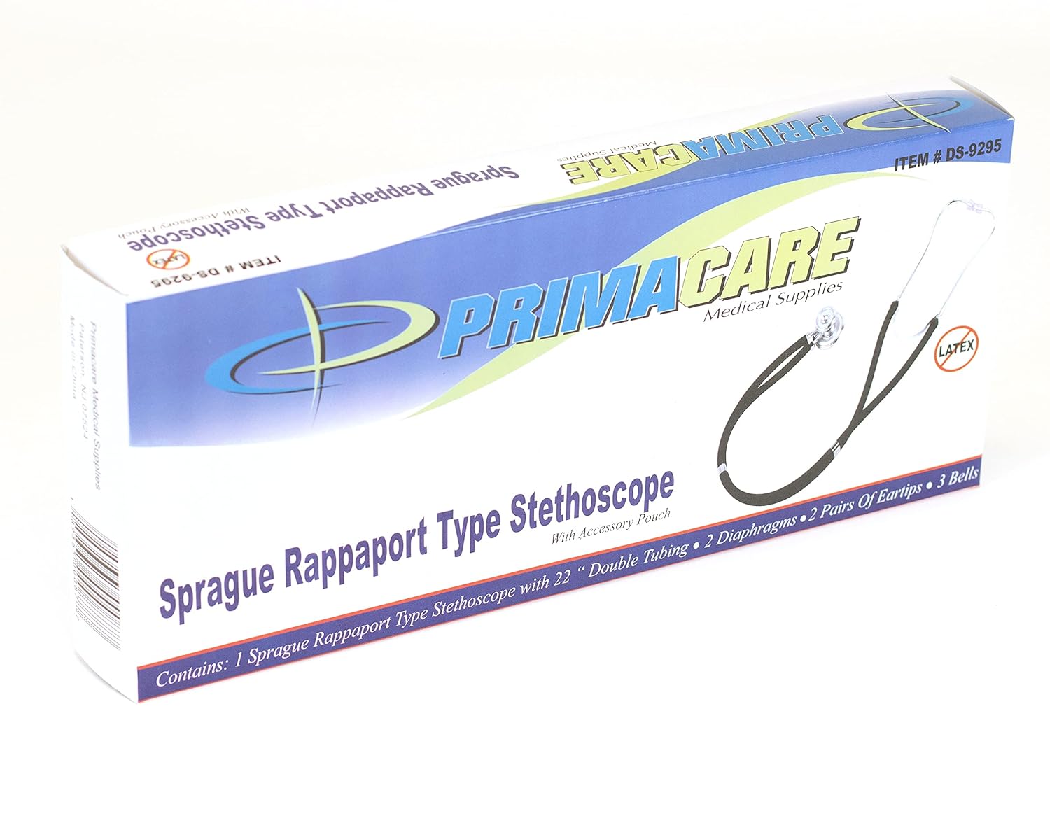 PrimaCare DS-9295-BL – Estetoscopio Sprague Rappaport de 30 pulgadas para médico, enfermera y estudiante de medicina, color azul