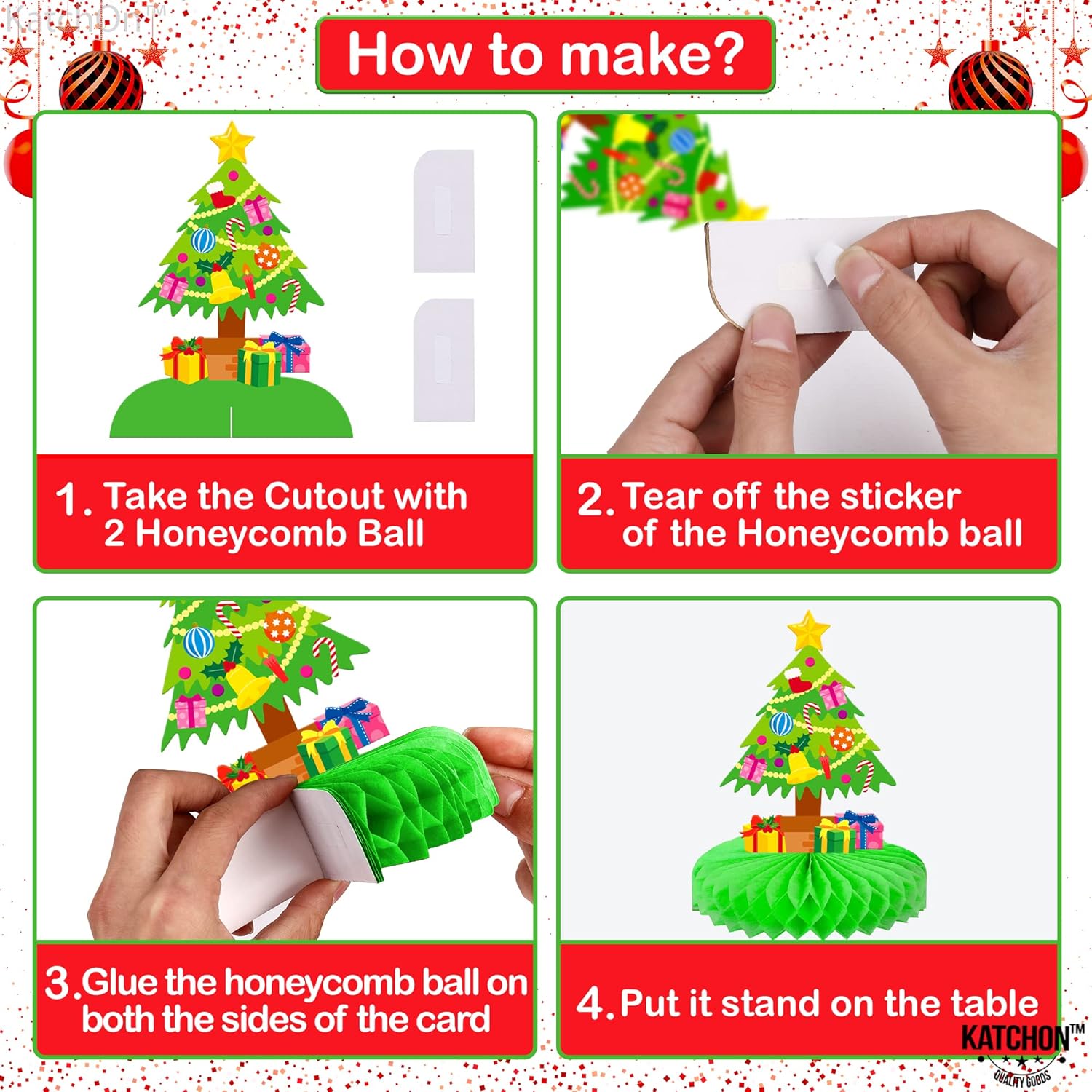 KatchOn, Centros de mesa de Navidad para mesas, paquete de 8  Centros de mesa de Navidad, mesa de camión de Navidad para decoraciones de mesa de