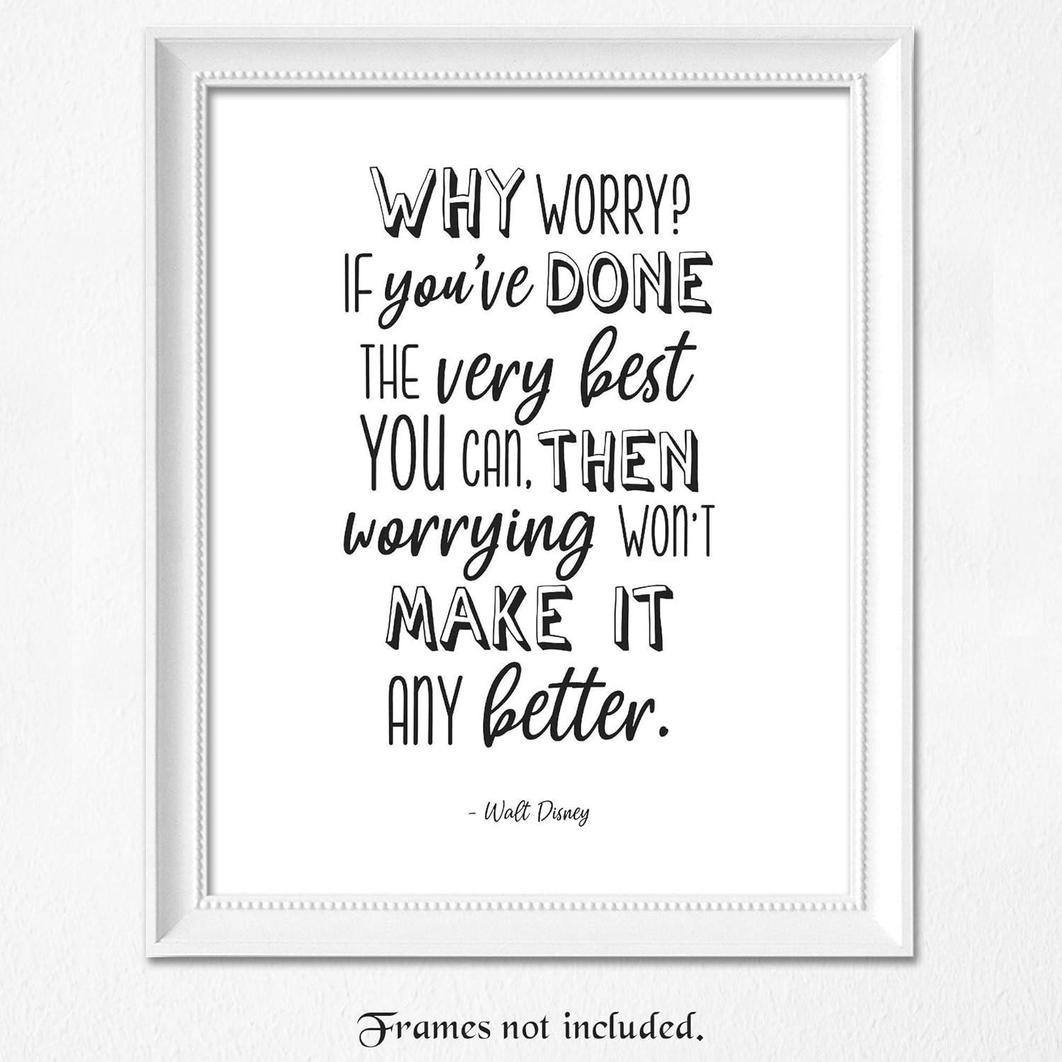 Inspirational Walt Disney Quote Prints, 1 (8×10) Unframed Photos, Wall Art Decor Gifts Under 15 for Home Office Man Cave School Gym College Student