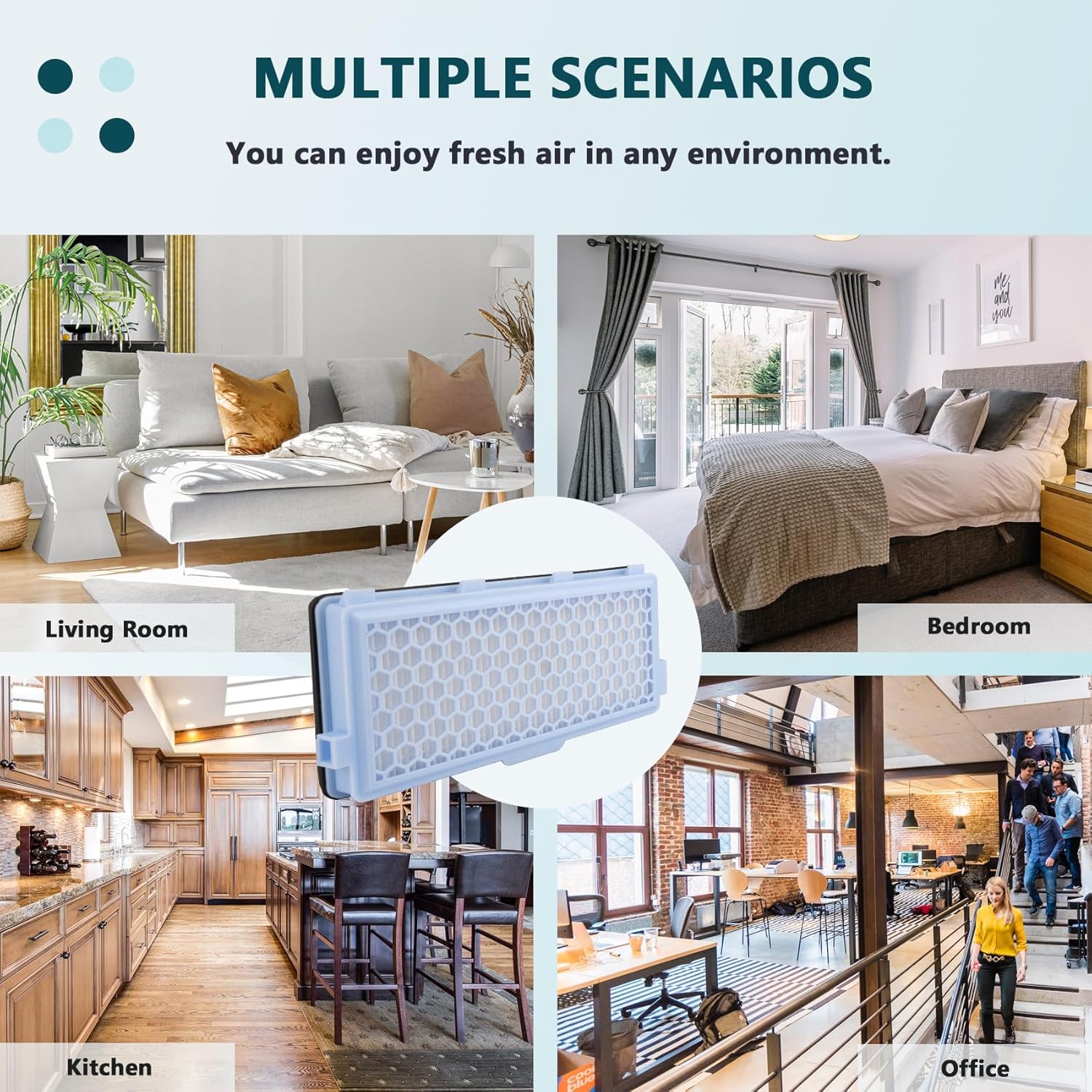 NUHFUFA Paquete de 1 cartucho de filtro SF-HA 50 HEPA AirClean compatible con accesorios de aspiradora Miele S4, S5, S6, S8