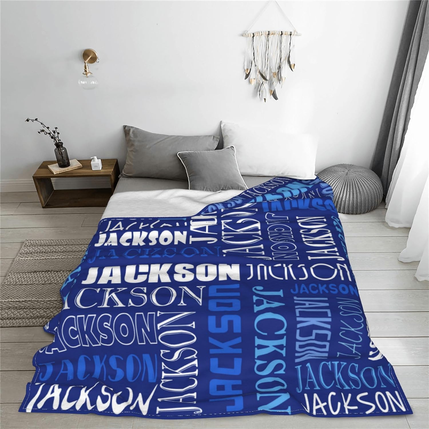 Manta personalizada con nombre, regalos personalizados para niños y adultos con nombres, manta personalizada regalo para cumpleaños, Navidad, Día