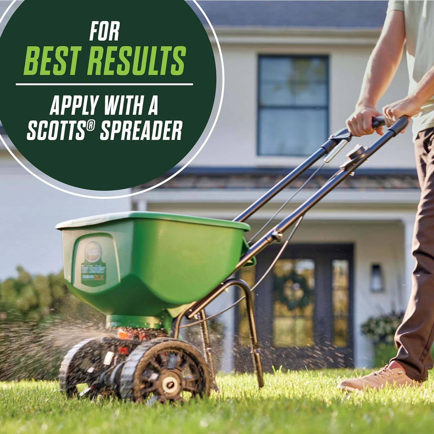 Scotts Turf Builder Healthy Plus – Alimento para césped, fungicida y fertilizante 2 en 1, 4,000 pies cuadrados, 13.70 libras.
