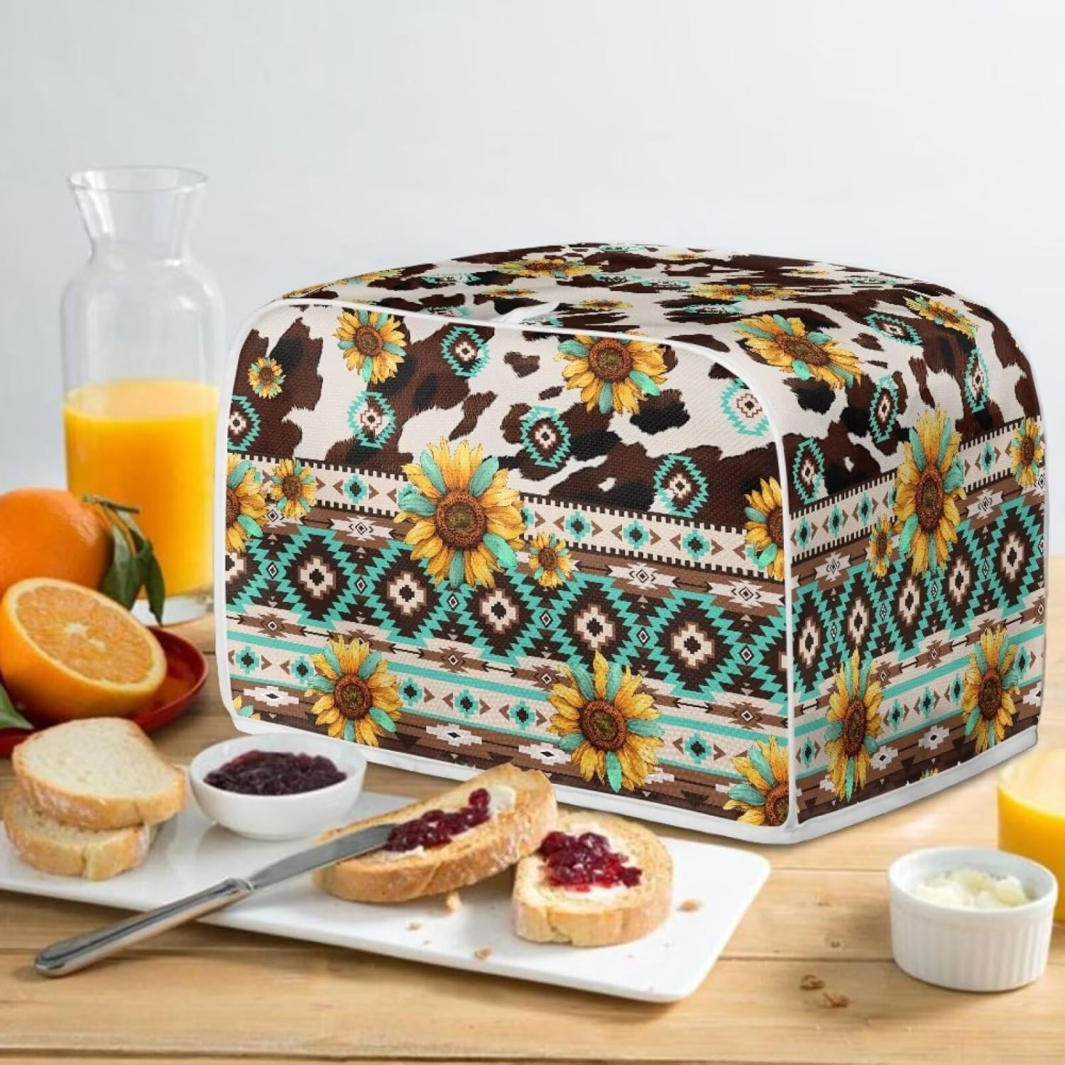 AFPANQZ 2 Slice Aztec Triba Toaster Covers Bread Toaster Oven Protector Covers Abstract Mushroom Print Toaster Covers Anti Dust Fingerprint Covers
