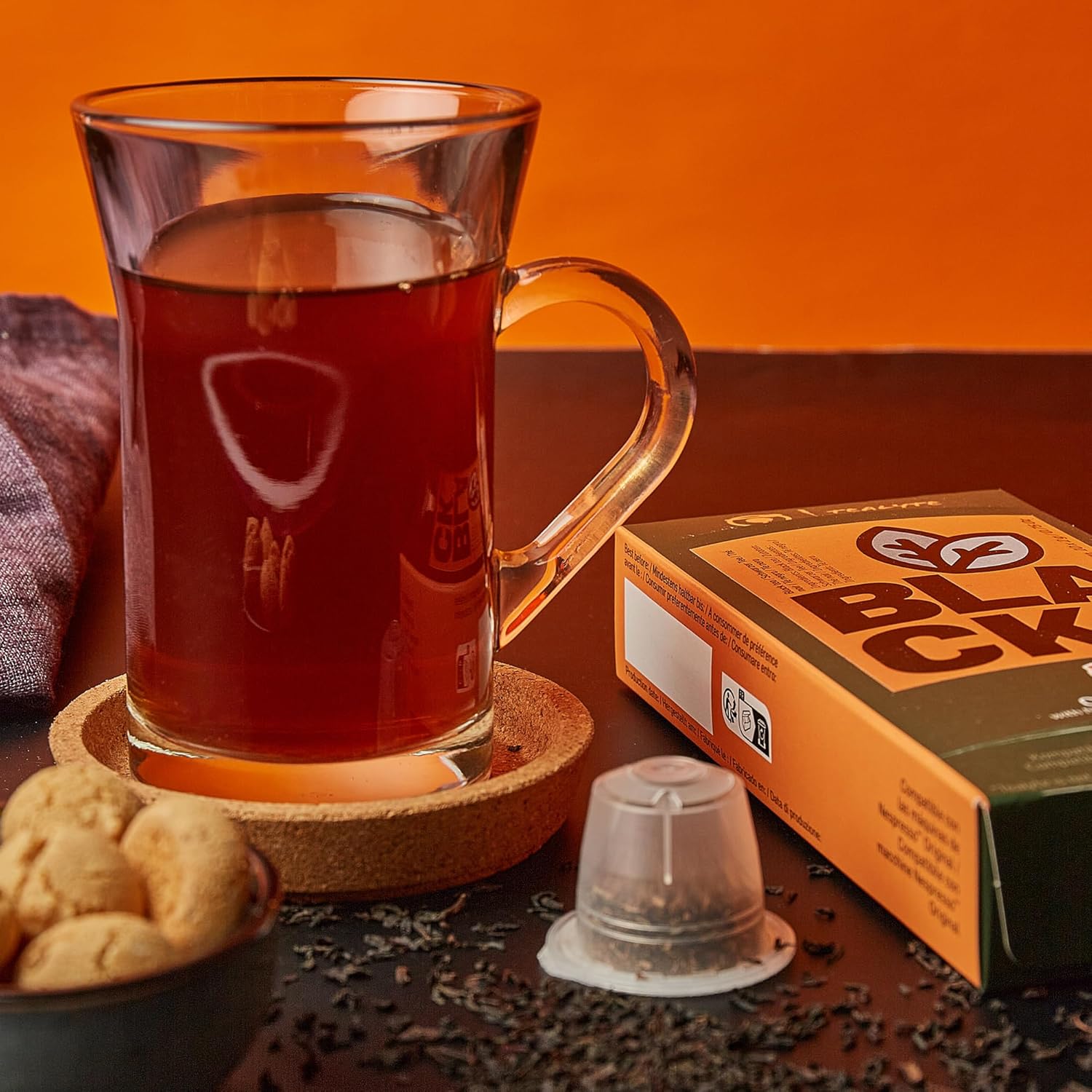TEALYTE 50 cápsulas de té Nespresso compatibles – I Cápsulas de té negro I compatibles con máquinas Nespresso de línea original I 5 paquetes