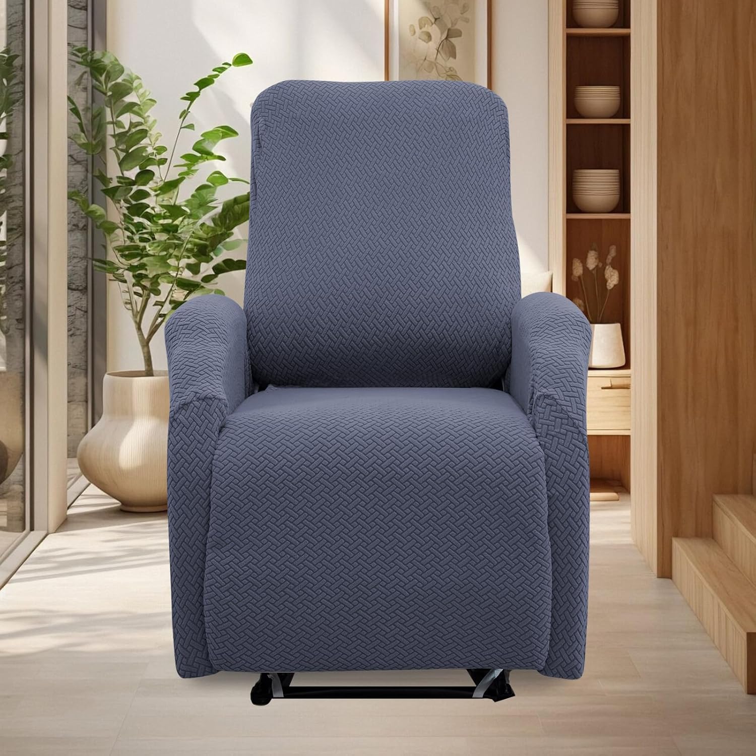 HAOYONG Funda para silla reclinable, 4 piezas, funda para sofá reclinable, funda de jacquard para 1 asiento, fundas para sofá reclinable Lazyboy,