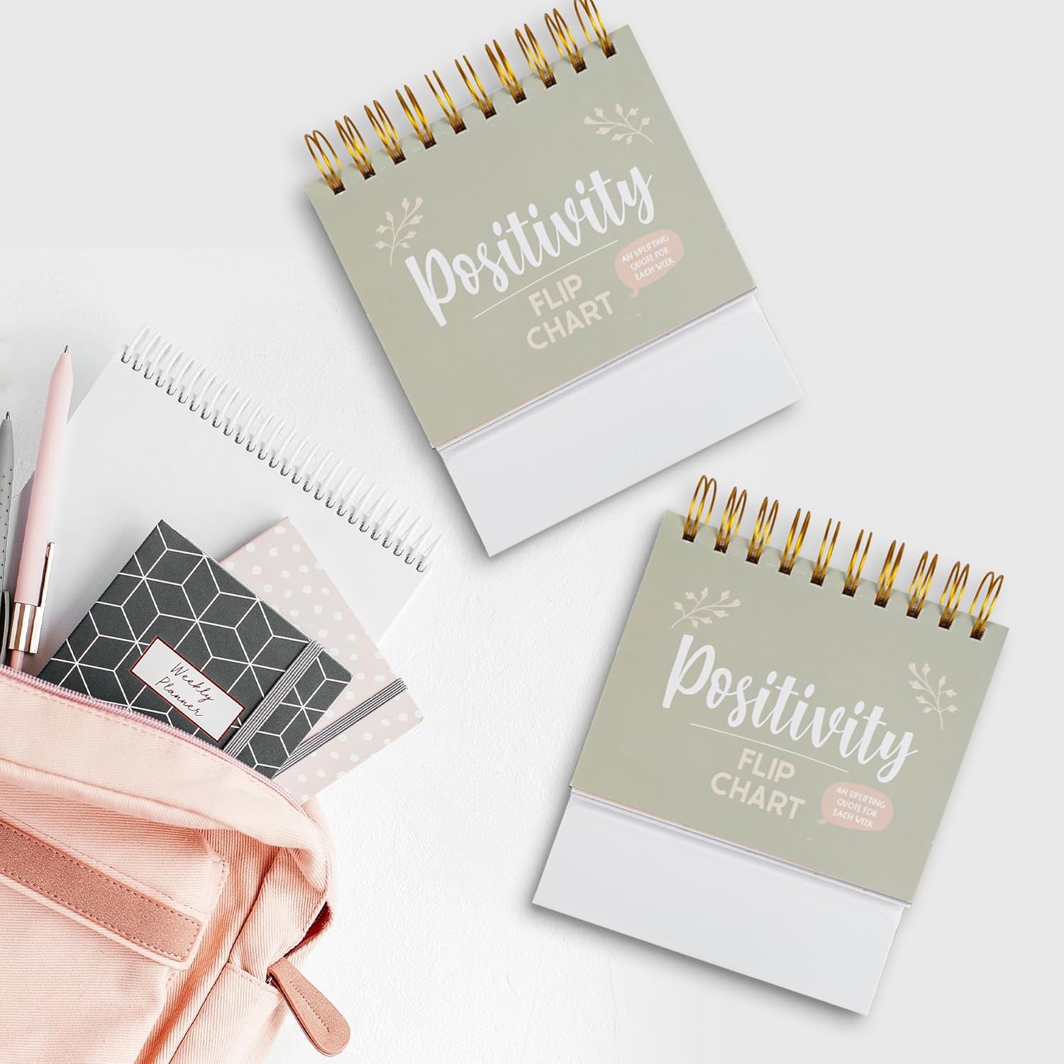 Yobro Calendario semanal motivacional de positividad, regalo diario con citas inspiradoras para motivarte, ilumina tu día, decora tu escritorio,