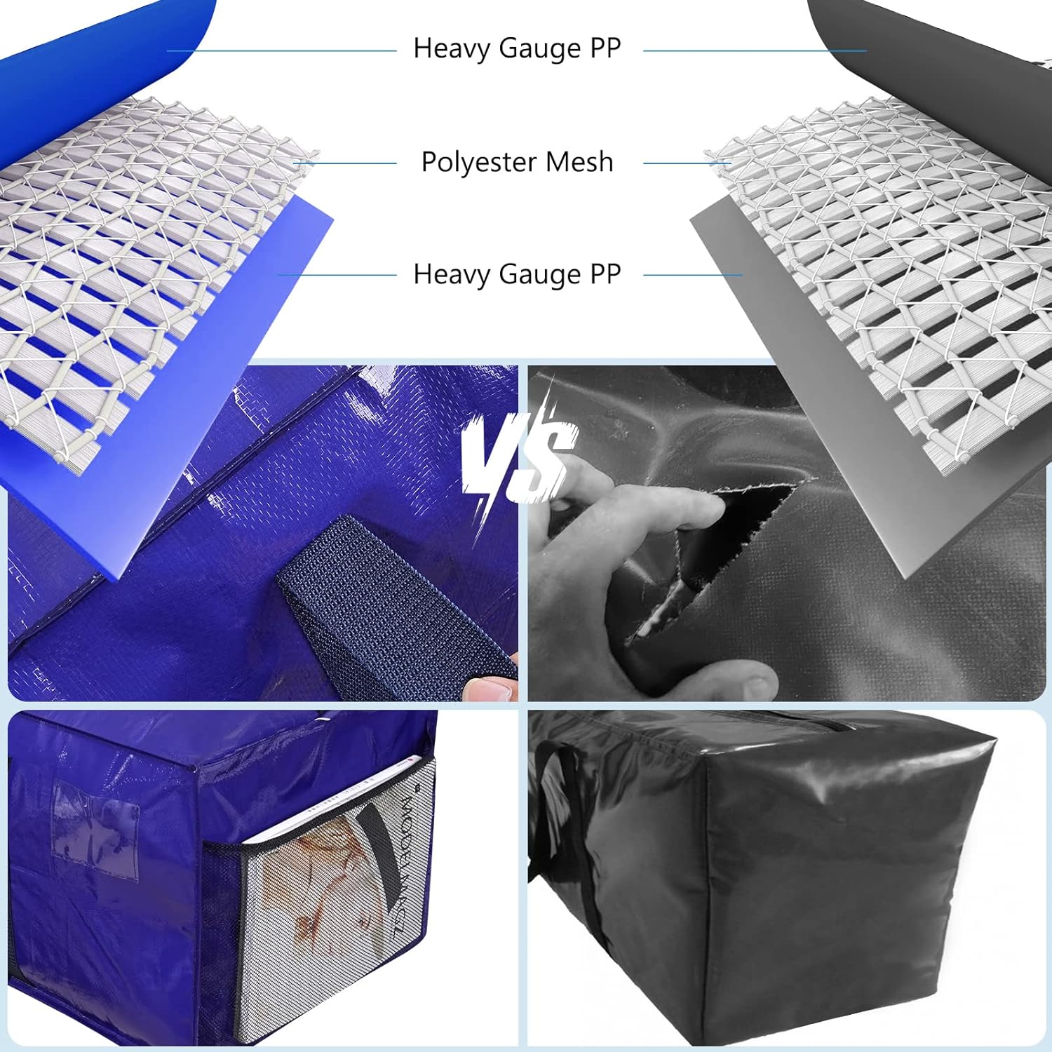 Bolsas de mudanza resistentes extra grandes, bolsas de almacenamiento para ahorrar espacio, cajas de mudanza para alternativas, bolsas de ahorro de