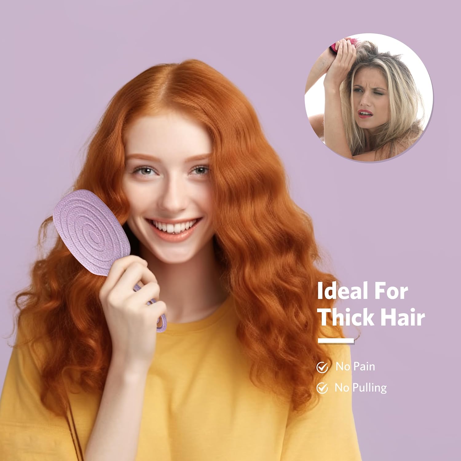 Sndyi Cepillo redondo para secado y desenredar el cabello, 1 cepillo de pelo nano térmico de cerámica y tecnología iónica con cerdas de jabalí, 1
