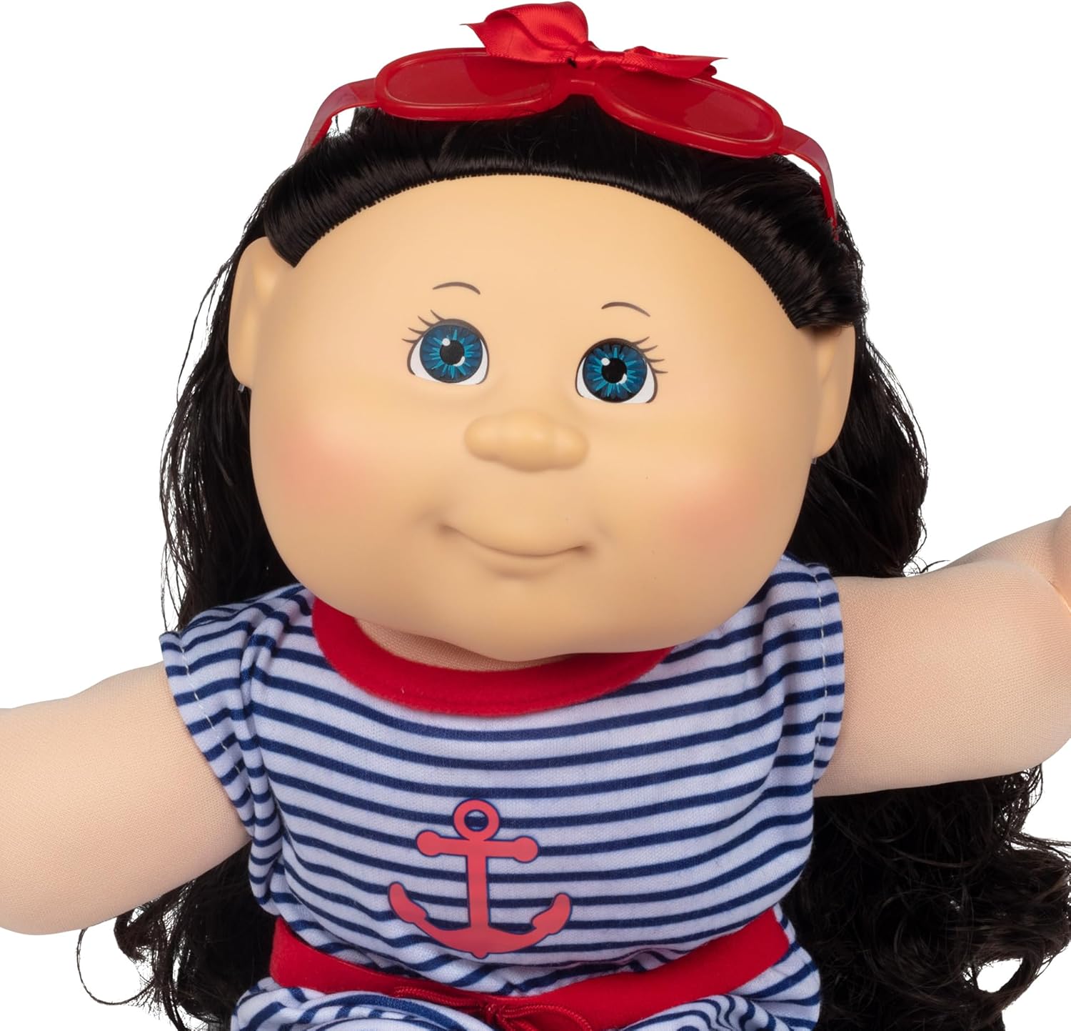 Cabbage Patch – Muñeca clásica para niños con pelo de seda, 16 pulgadas, muñeca de bebé adoptable de estilo náutico vintage original, con licencia