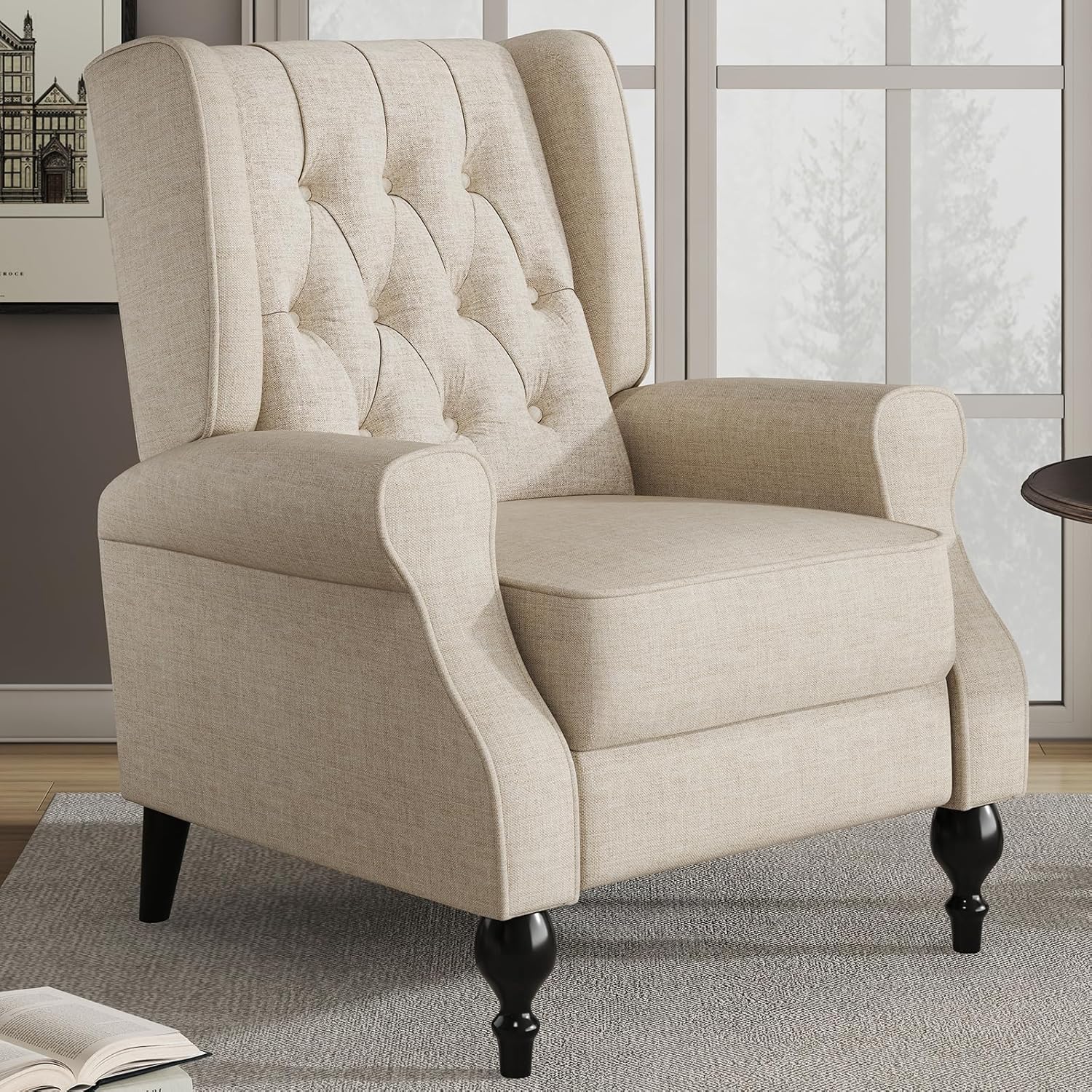 Jocisland Wingback – Silla reclinable para adultos, respaldo alto, sillas reclinables para sala de estar, silla copetuda para club, sillón de
