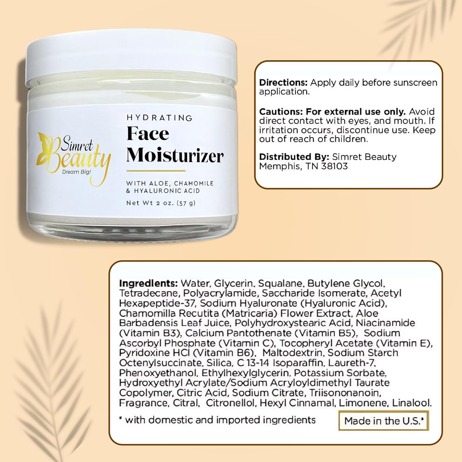Hidratante facial hidratante diario, crema de día y noche con ácido hialurónico, vitamina E y C, humectante facial hidratante para hombres y