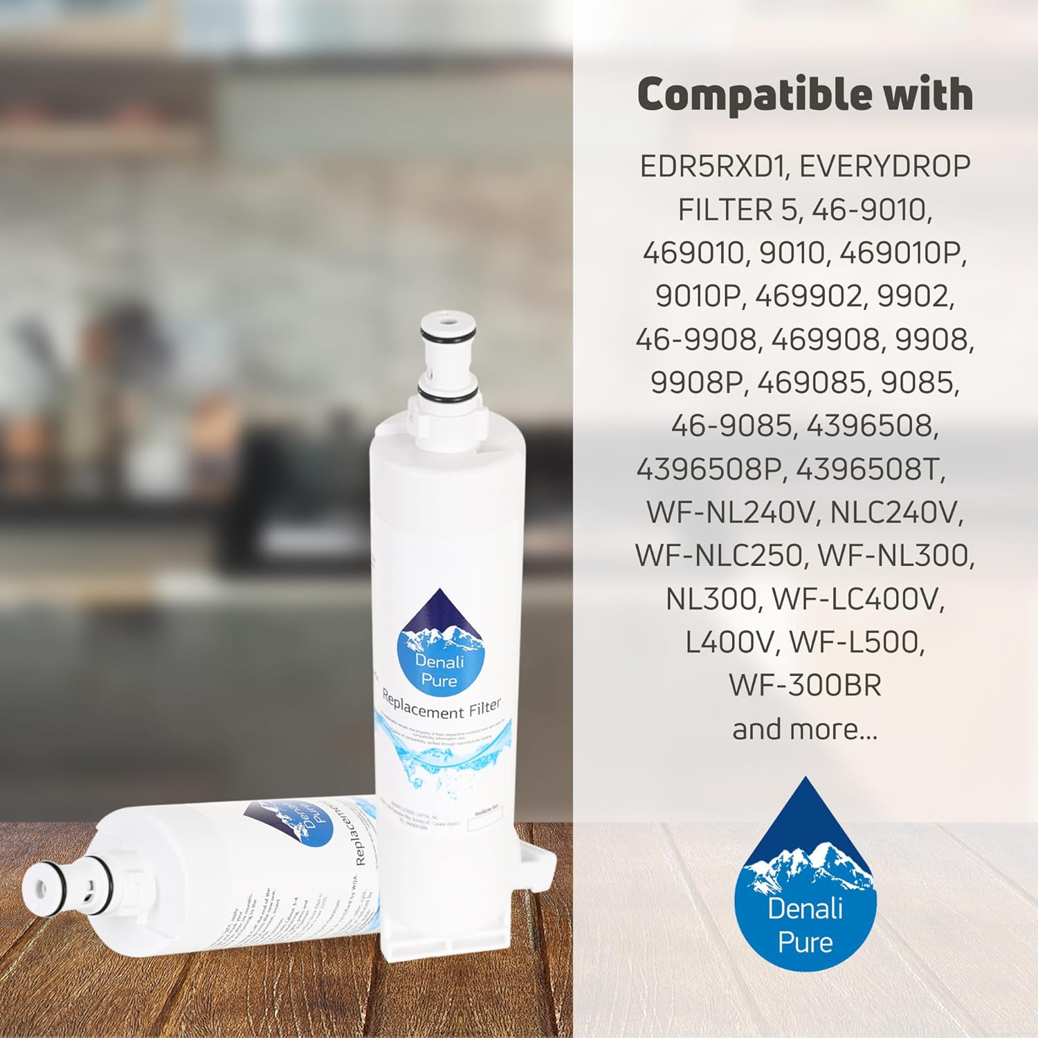 2-PackWhirlpool gs5shaxnb01Frigorífico Filtro de agua de repuesto Cartucho de filtro de agua para nevera Whirlpool 4396508, 4396510COMPATIBLES