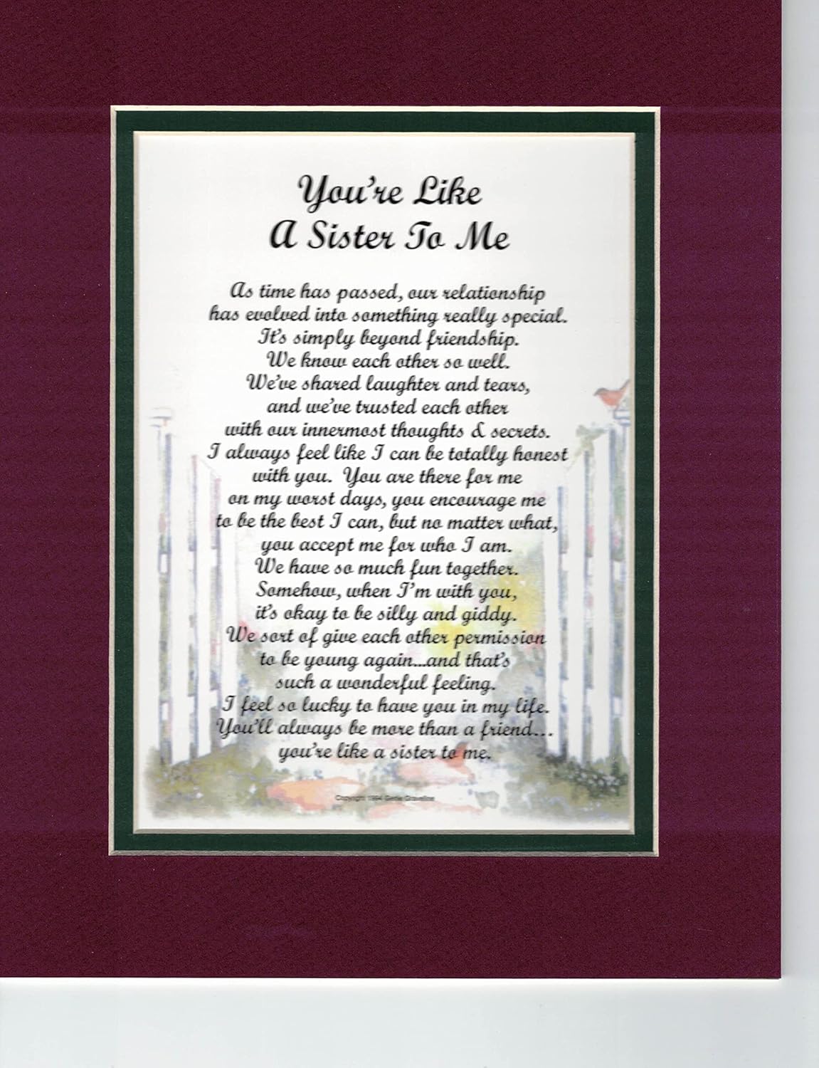 You’re Like A Sister To Me  Un poema de regalo para un mejor amigo  Poema de amistad  Versículo de mejor amigo  Regalo de cumpleaños de 30, 40 o 50