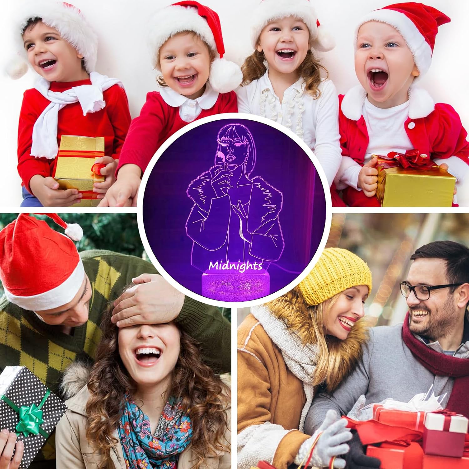 Taylor – Luz nocturna de medianoche, lámpara Taylor 3D ilusión, introspección para fanáticos de la música, regalos de cumpleaños, decoración de