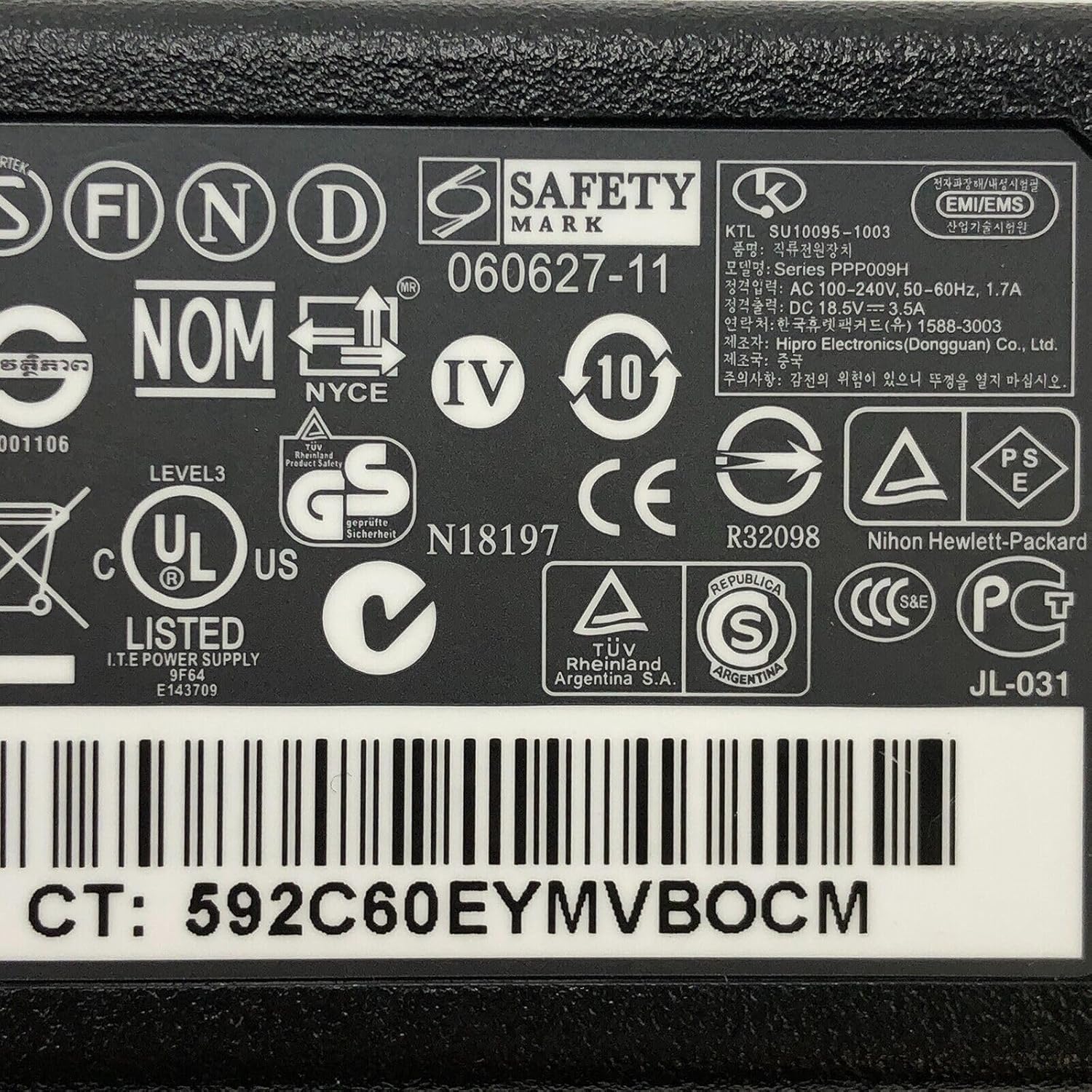 Fuente de alimentación genuina del adaptador de CA de 65 W HP para Deskjet 460 460C 460CB 460wf 460wbt C8150A C8151A C8152A C8153A SNPRC-0502