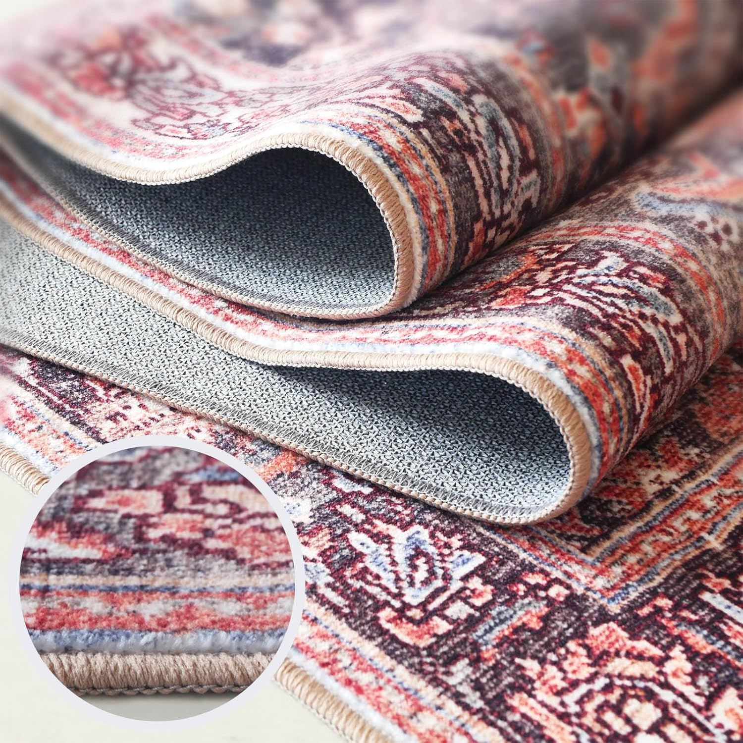 Poeti Alfombra lavable de 2 x 7 pulgadas, antideslizante para pasillos, alfombra ultra suave para corredor de cocina con respaldo de goma, alfombra