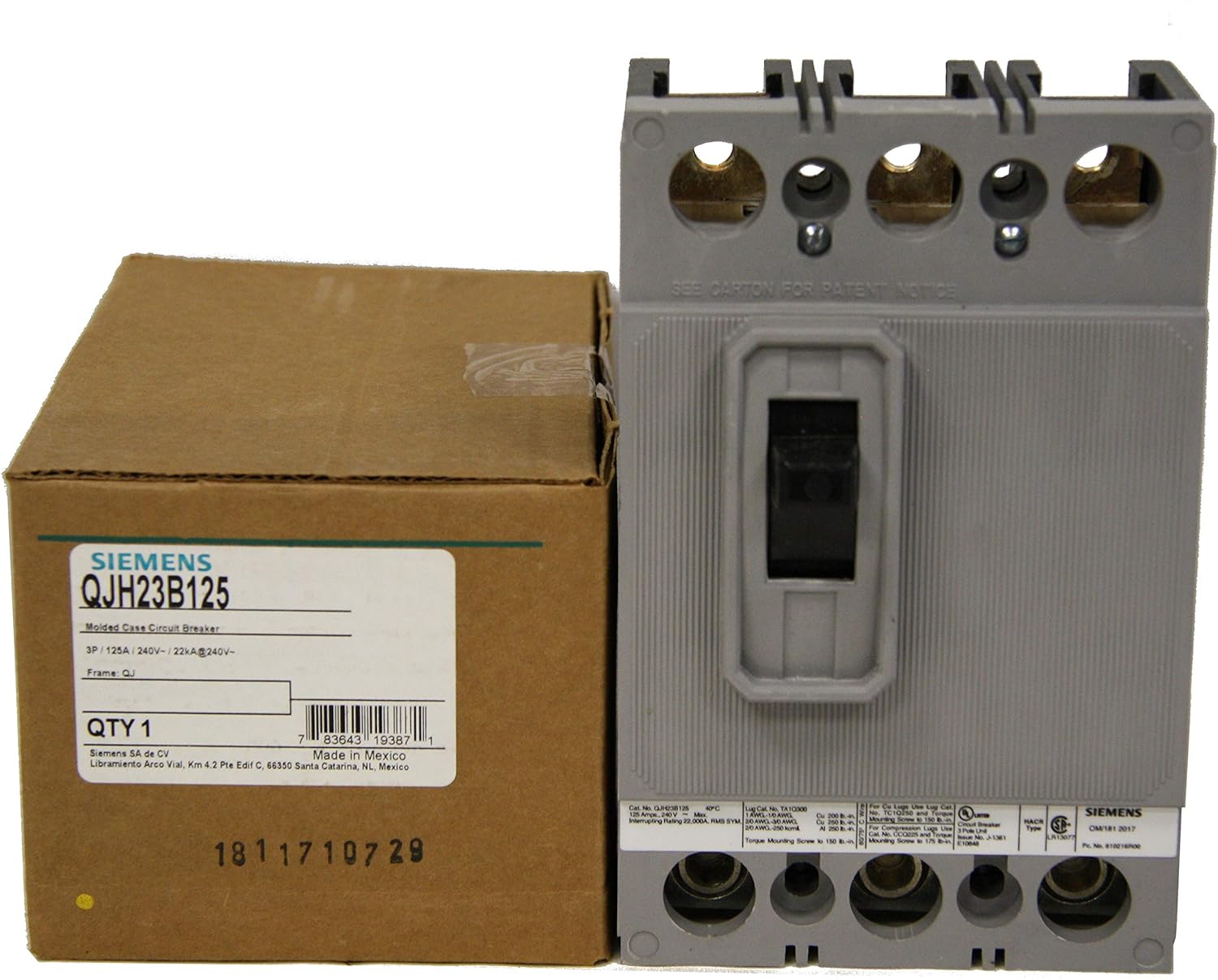 QJH23B125 – Disyuntores Siemens