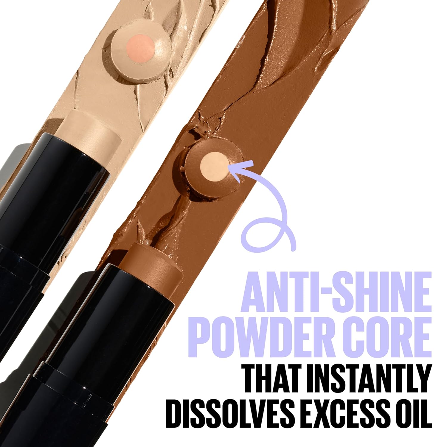 Maybelline New York Fit Me Shine-Free + Balance Stick Foundation, beige buff, 0.32 onzas.
