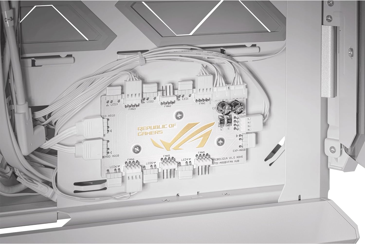 ASUS ROG Hyperion GR701 EATX – Carcasa para computadora de torre completa con estructura semiabierta, paneles laterales sin herramientas, soporta