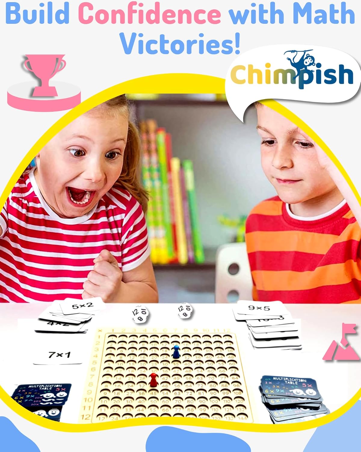Juego de multiplicación, tablero de multiplicación Montessori, mesa de 12 x 12 veces, juego de mesa de multiplicación de madera de tamaño más grande