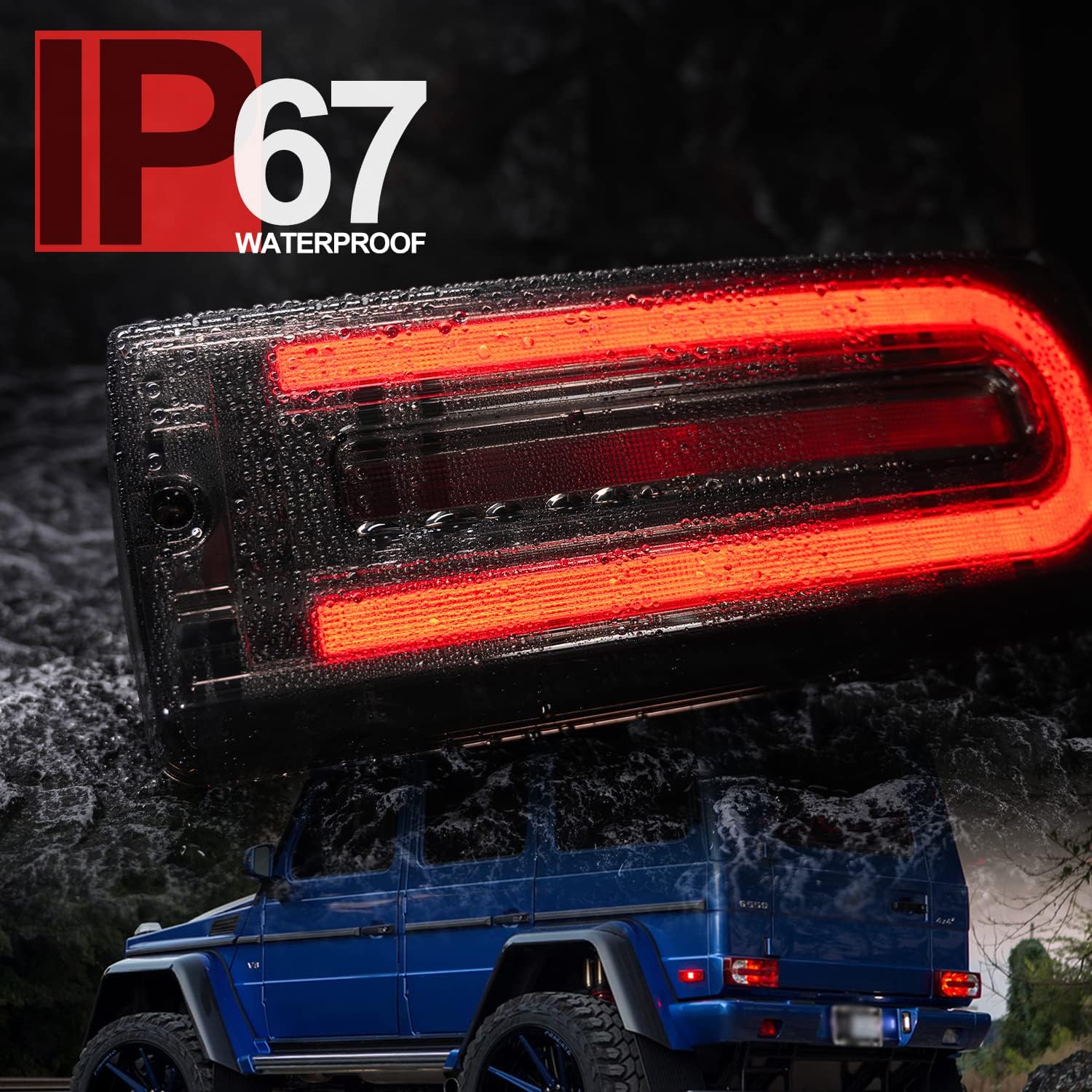 NSLUMO Luces traseras dinámicas LED estilo W463A W464 para Mercedes Clase G Benz G500 G550 G55 G63 AMG LED completo señal de giro secuencial