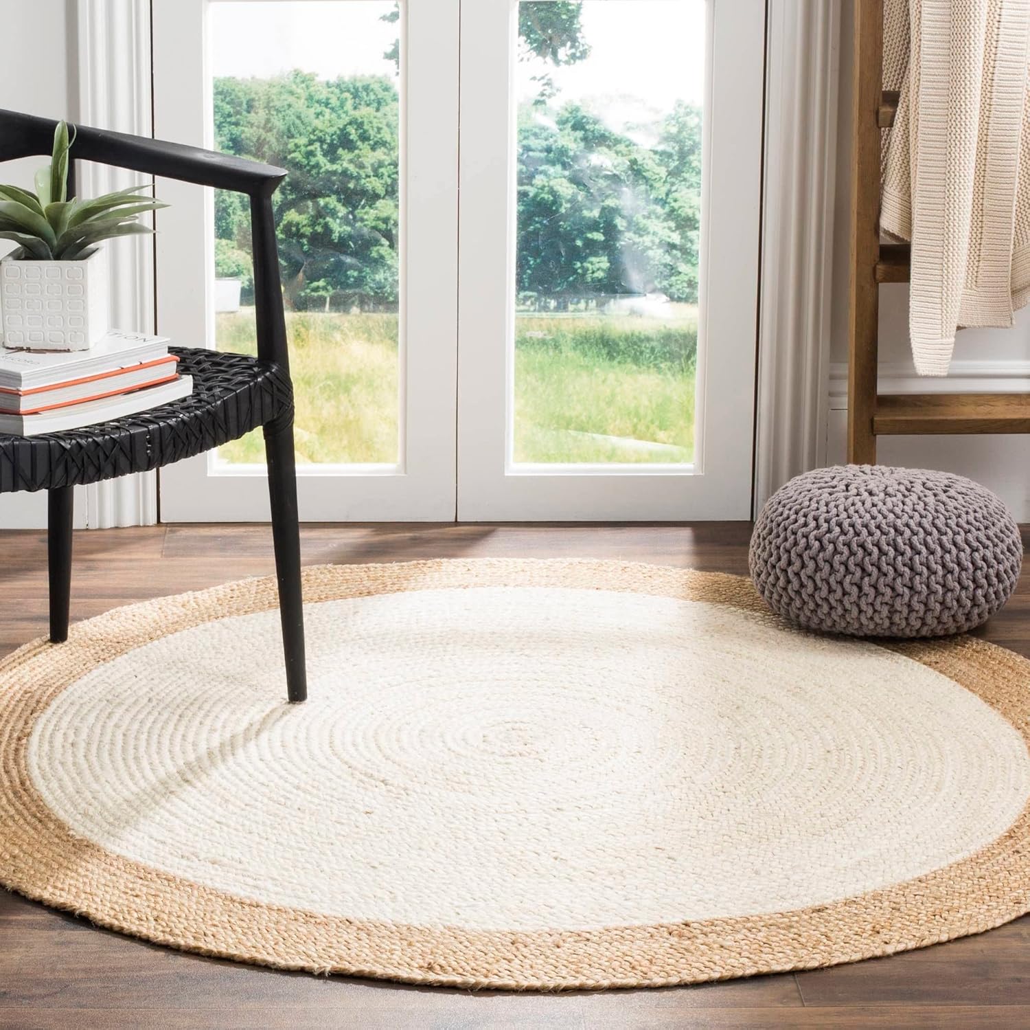 Alfombra redonda de yute natural de 1 x 1 pies, 3 x 3 pies, 6 x 6 pies, 10 x 10 pies para tu sala de estar, alfombra redonda tejida a mano para tu