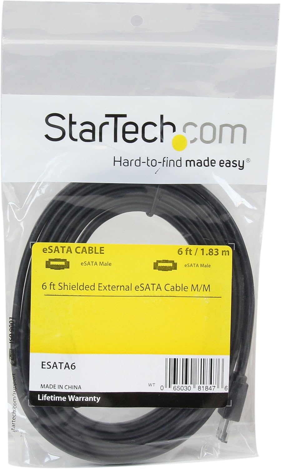 StarTech.com Caja de disco duro externo de 3,5″ con cable eSATA blindado de 6 pies