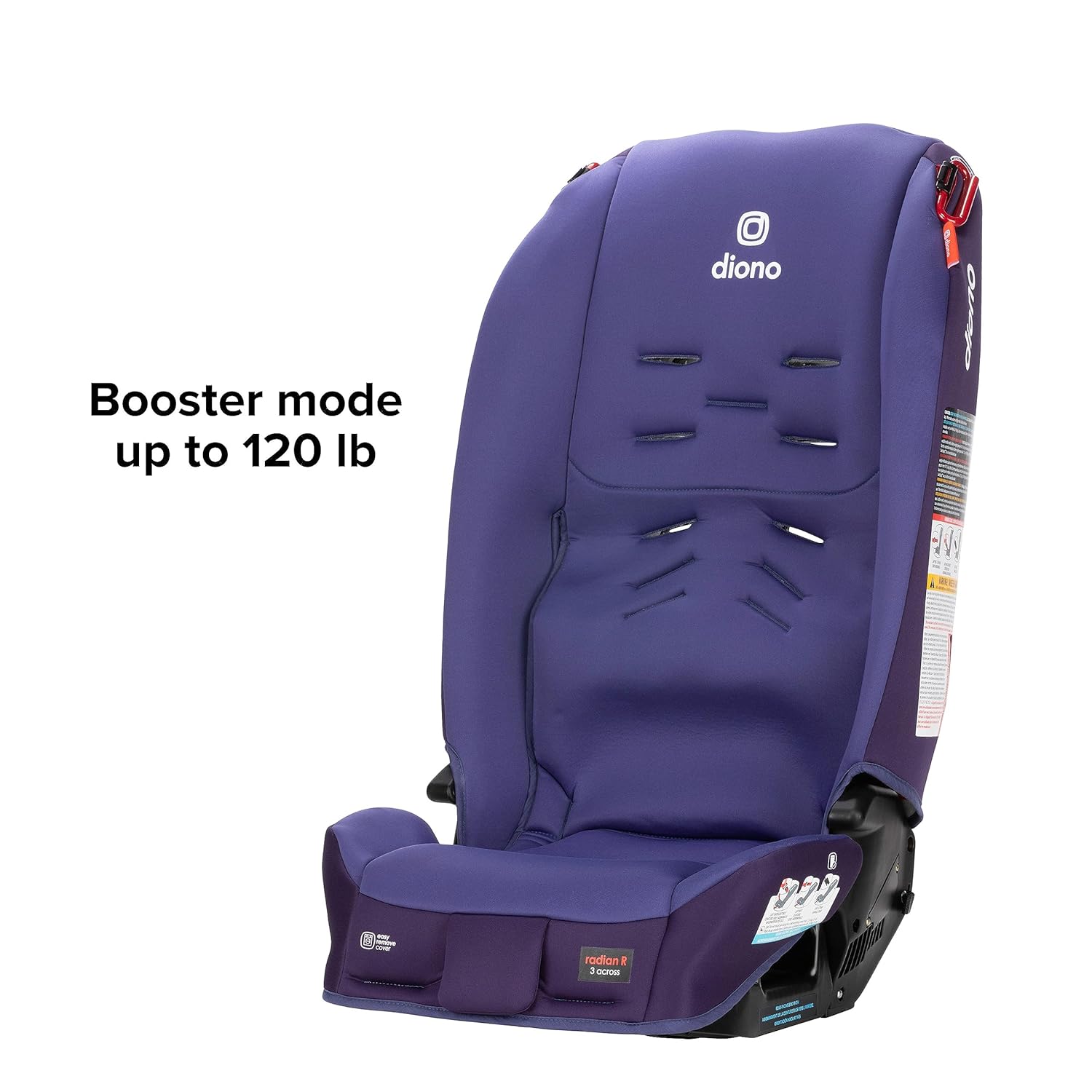 Diono Radian 3R, asiento de automóvil convertible todo en uno, orientado hacia atrás y hacia adelante, asiento de automóvil para 10 años, 1 asiento