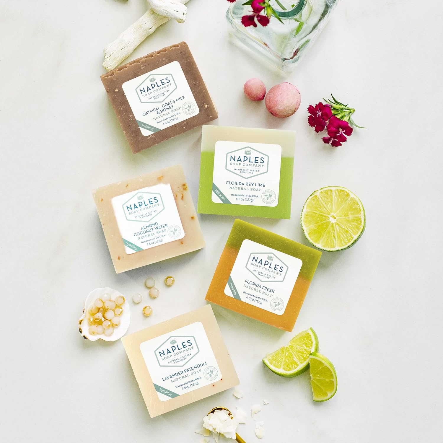 Naples Soap Company – Barra de jabón natural de manteca de karité y aceite de oliva, barra de jabón rica en antioxidantes que hidrata naturalmente