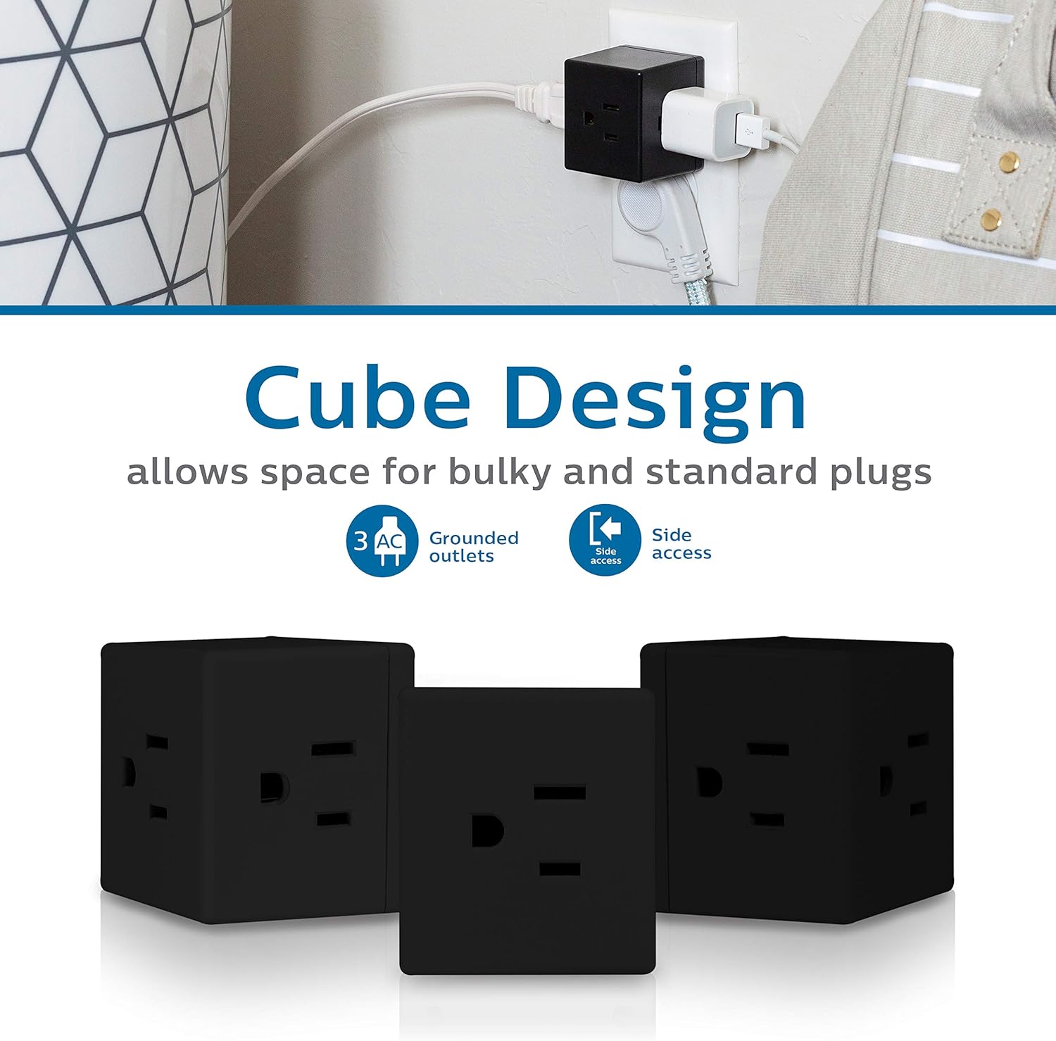 Philips – Grifo de pared Philips, adaptador extra ancho, diseño de fácil acceso