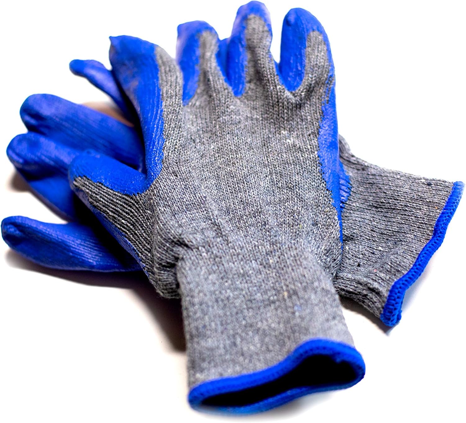 G & F Products 3108-10 – Guantes de trabajo con revestimiento de nitrilo para uso general, 10 pares por paquete, color azul, grande